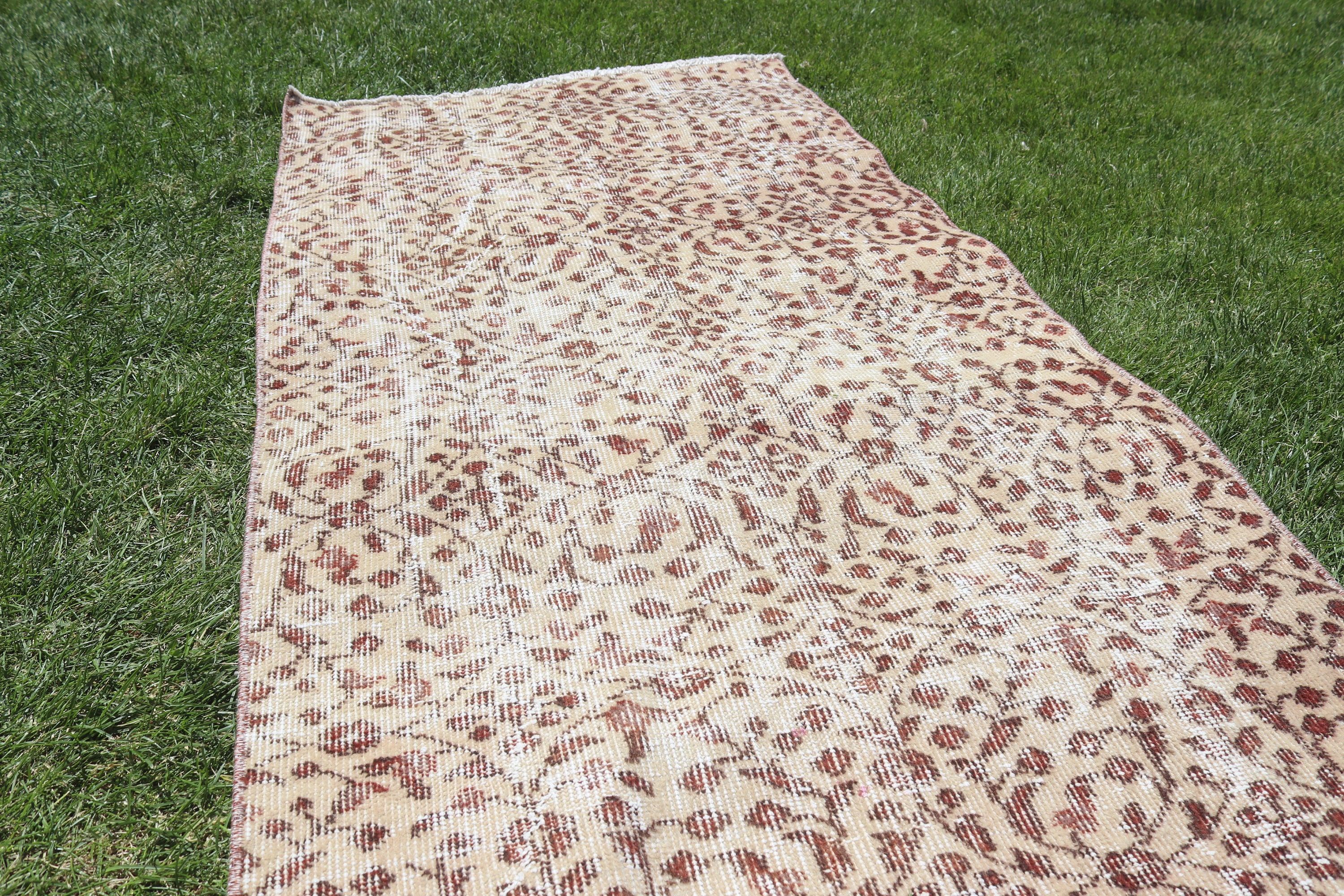 Rugs for Car Mat, Neutral Rug, Antique Rug, Bathroom Rugs, Vintage Rugs, Beige Wool Rugs, Car Mat Rug, Turkish Rug, 2.6x5.5 ft Small Rugs