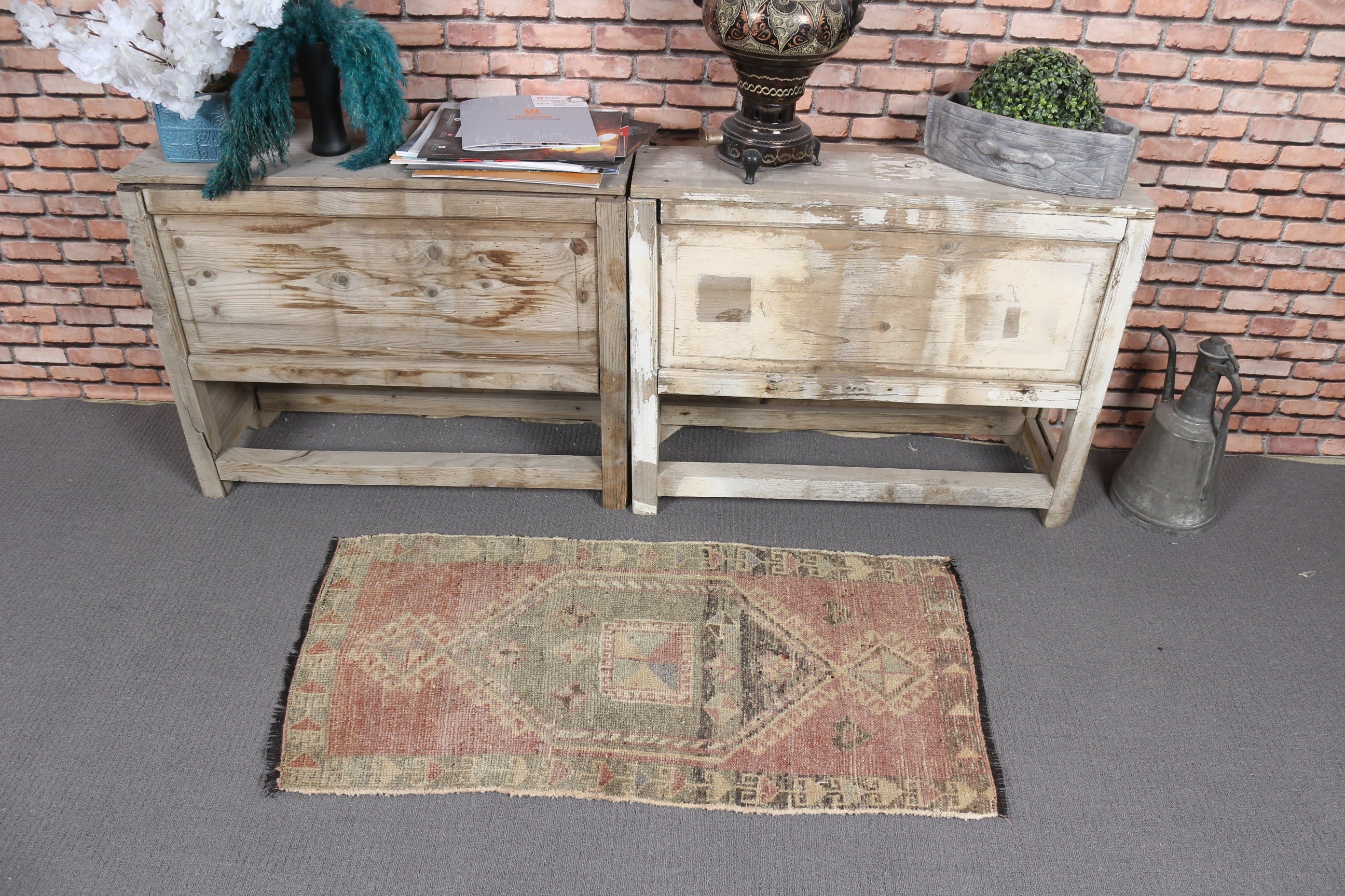 Purple Anatolian Rugs, Bath Mat Cute Rugs, Vintage Rug, Bedroom Rug, Cool Rug, Turkish Rug, 1.8x3.3 ft Small Rug, Floor Rug, Car Mat Rugs