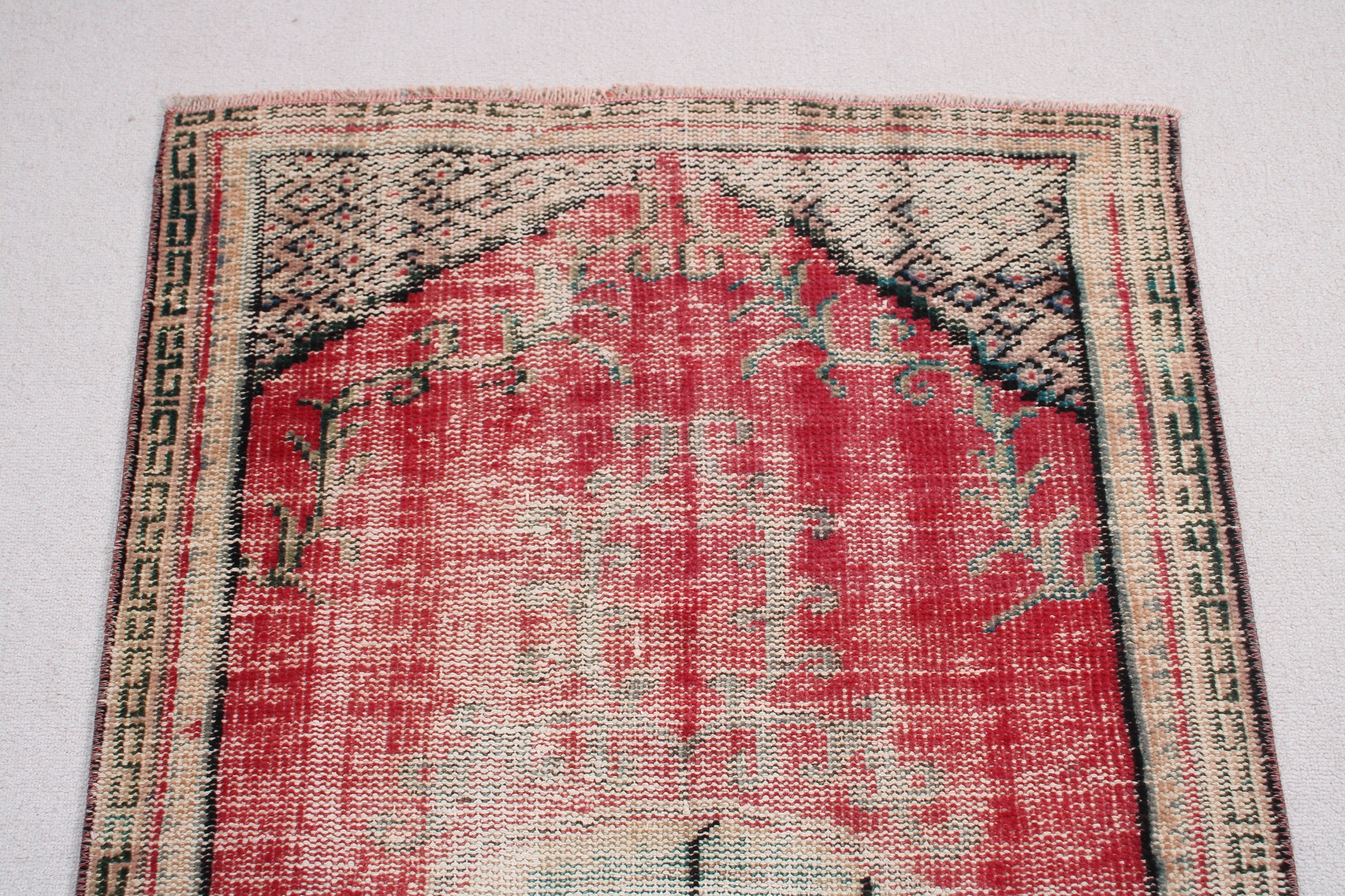 Red Boho Rug, Vintage Rug, Anatolian Rugs, Small Boho Rugs, 2.9x4.8 ft Small Rug, Bath Rug, Rugs for Kitchen, Handwoven Rug, Turkish Rugs