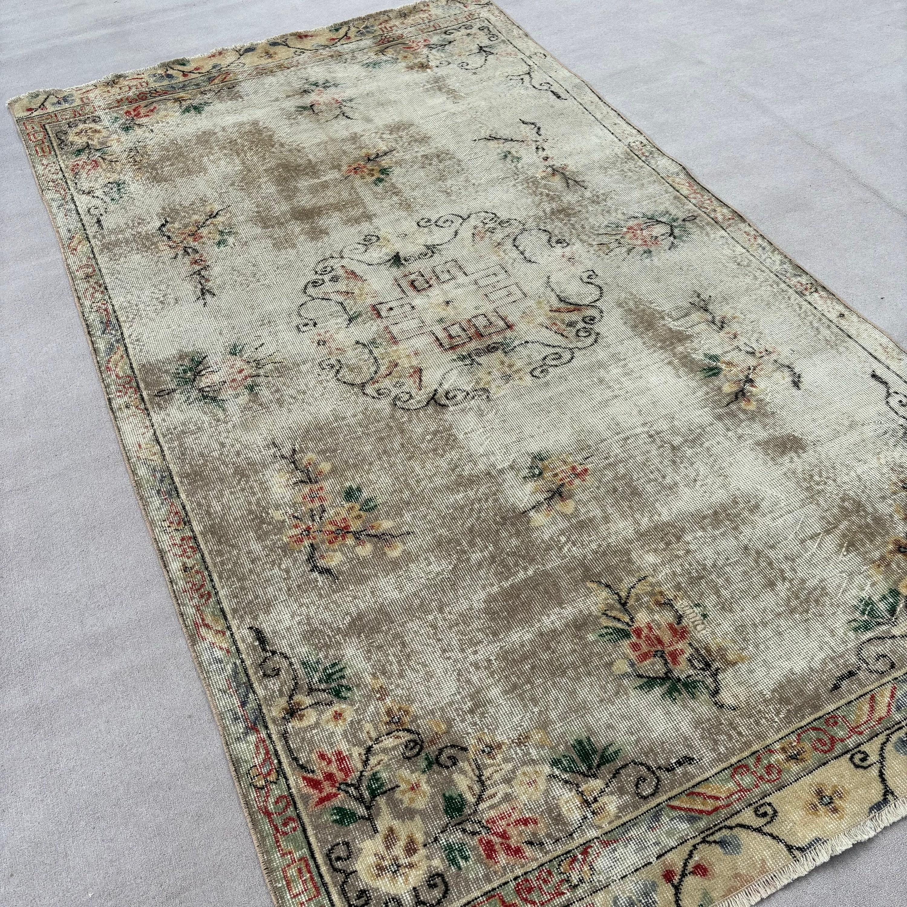 5.2x9 ft Large Rugs, Home Decor Rugs, Large Vintage Rugs, Oriental Rugs, Turkish Rug, Vintage Rugs, Brown Home Decor Rug, Large Oushak Rugs