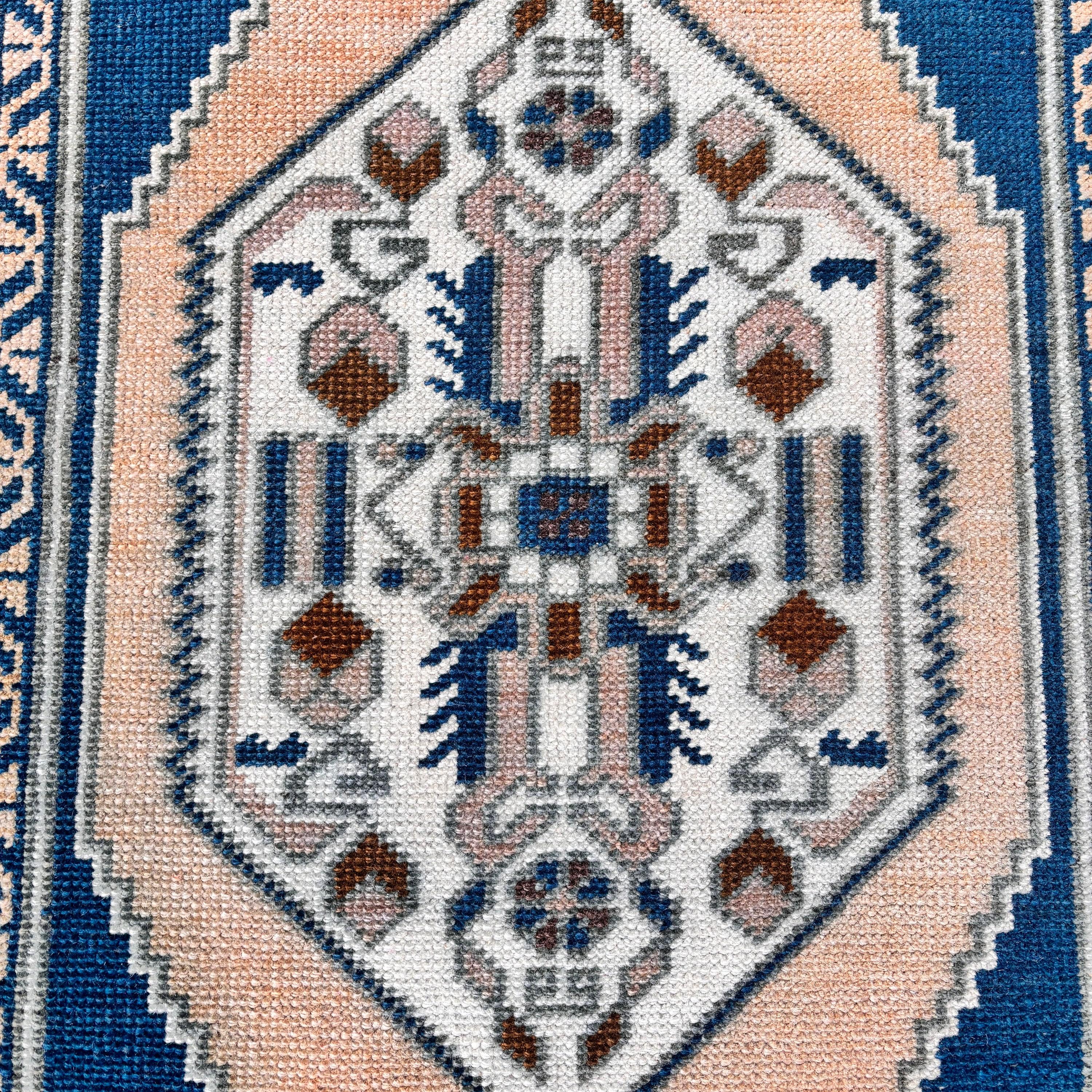 Lüks Halı, Mavi Yer Halıları, Boho Halılar, 1,5x3,2 ft Küçük Halılar, Vintage Halılar, Araba Paspas Halıları, Küçük Vintage Halı, Nötr Halılar, Türk Halıları