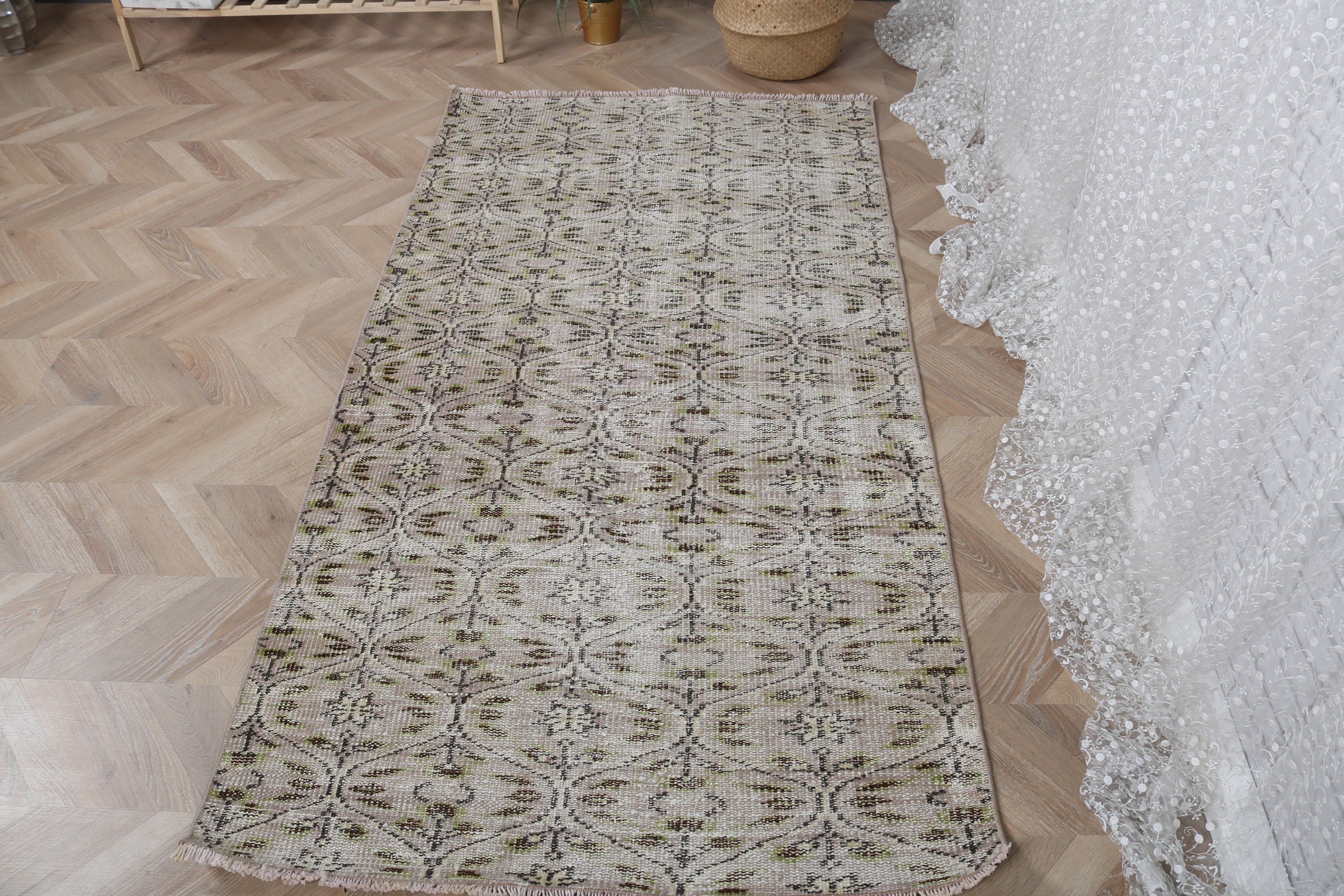 Modern Rugs, Green Flatweave Rug, Decorative Rugs, Vintage Rugs, Luxury Rugs, Turkish Rugs, Vintage Accent Rug, 3.4x6.6 ft Accent Rugs