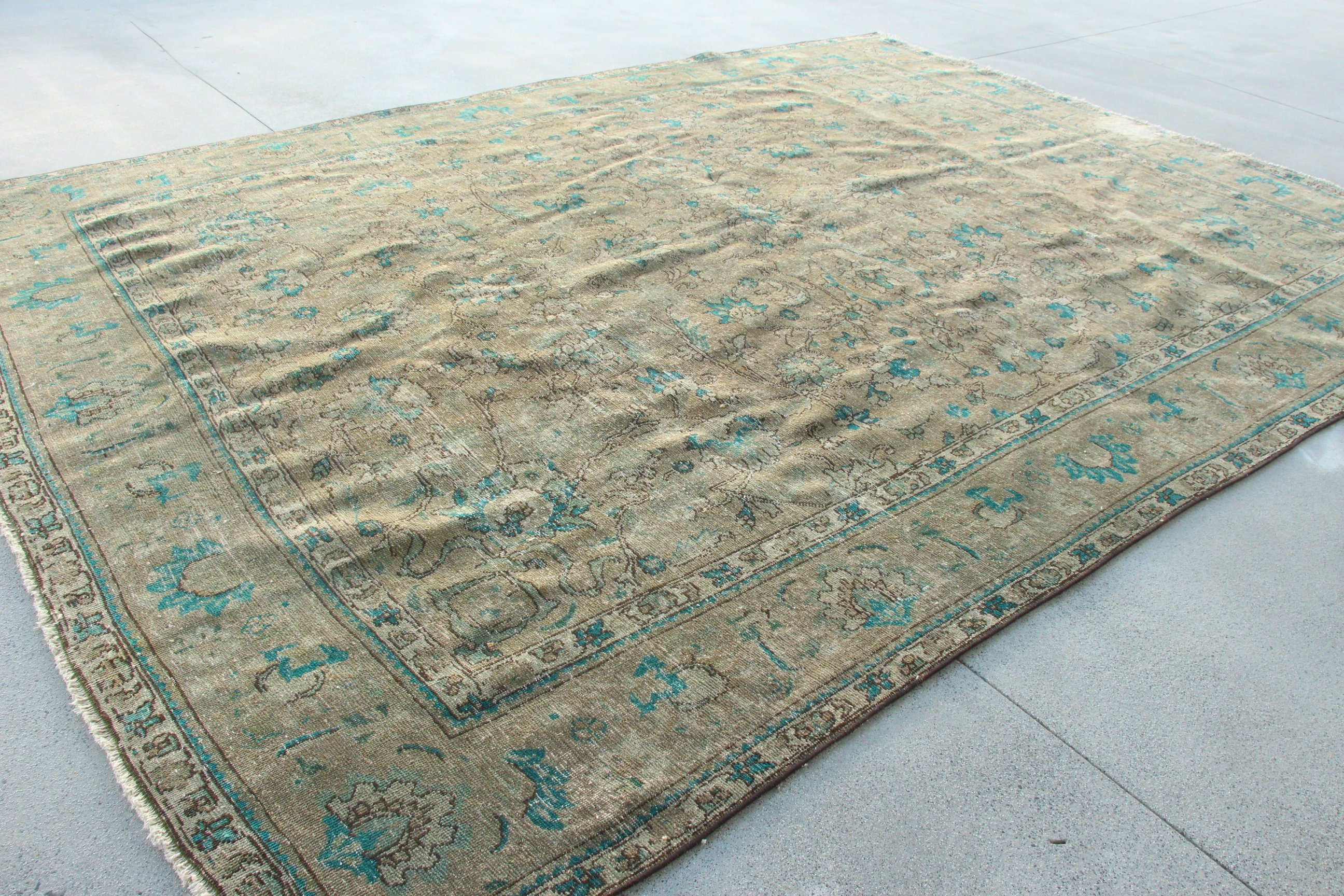 Turkish Rugs, Oversize Vintage Rugs, 9.5x12.7 ft Oversize Rug, Boho Rugs, Brown Home Decor Rug, Saloon Rug, Vintage Rugs, Flatweave Rug