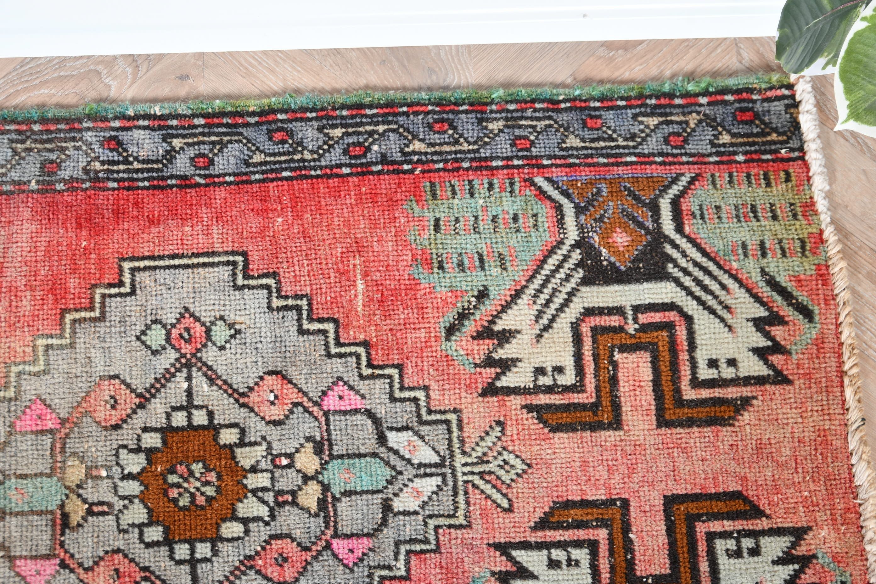 Turkish Rug, Entry Rug, Bath Rug, Rugs for Kitchen, Floor Rug, 1.7x3.1 ft Small Rug, Art Rug, Red Bedroom Rug, Vintage Rugs, Anatolian Rug