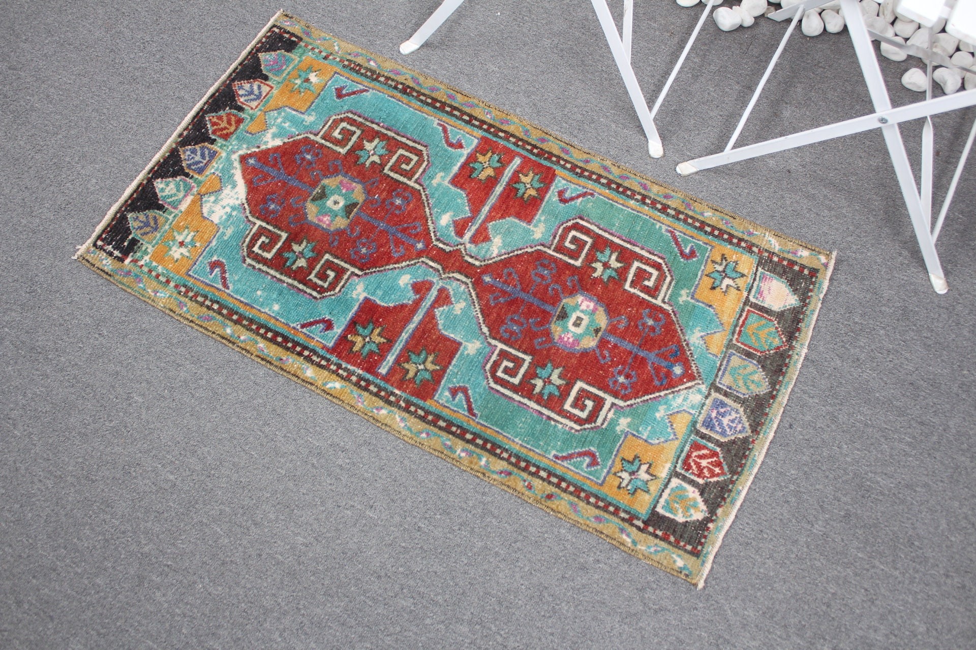 Nomadic Rugs, Antique Rug, Vintage Rugs, Turkish Rugs, Red Kitchen Rug, Kitchen Rugs, 1.7x3.2 ft Small Rugs, Bedroom Rug, Rugs for Bathroom