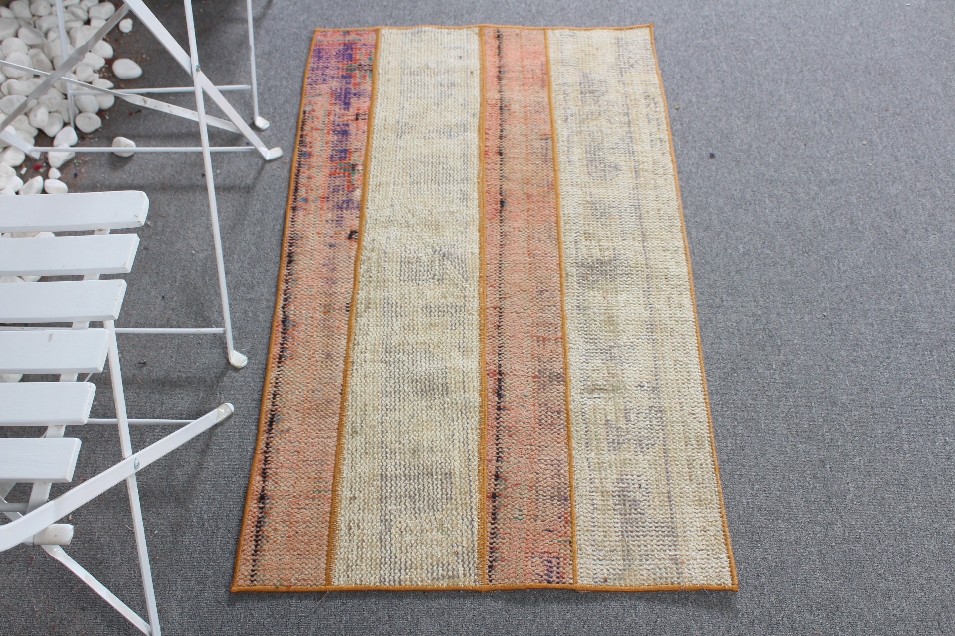 Bedroom Rug, Beige Bedroom Rug, 2.2x3.8 ft Small Rug, Vintage Rug, Door Mat Rug, Kitchen Rugs, Rugs for Kitchen, Antique Rug, Turkish Rug