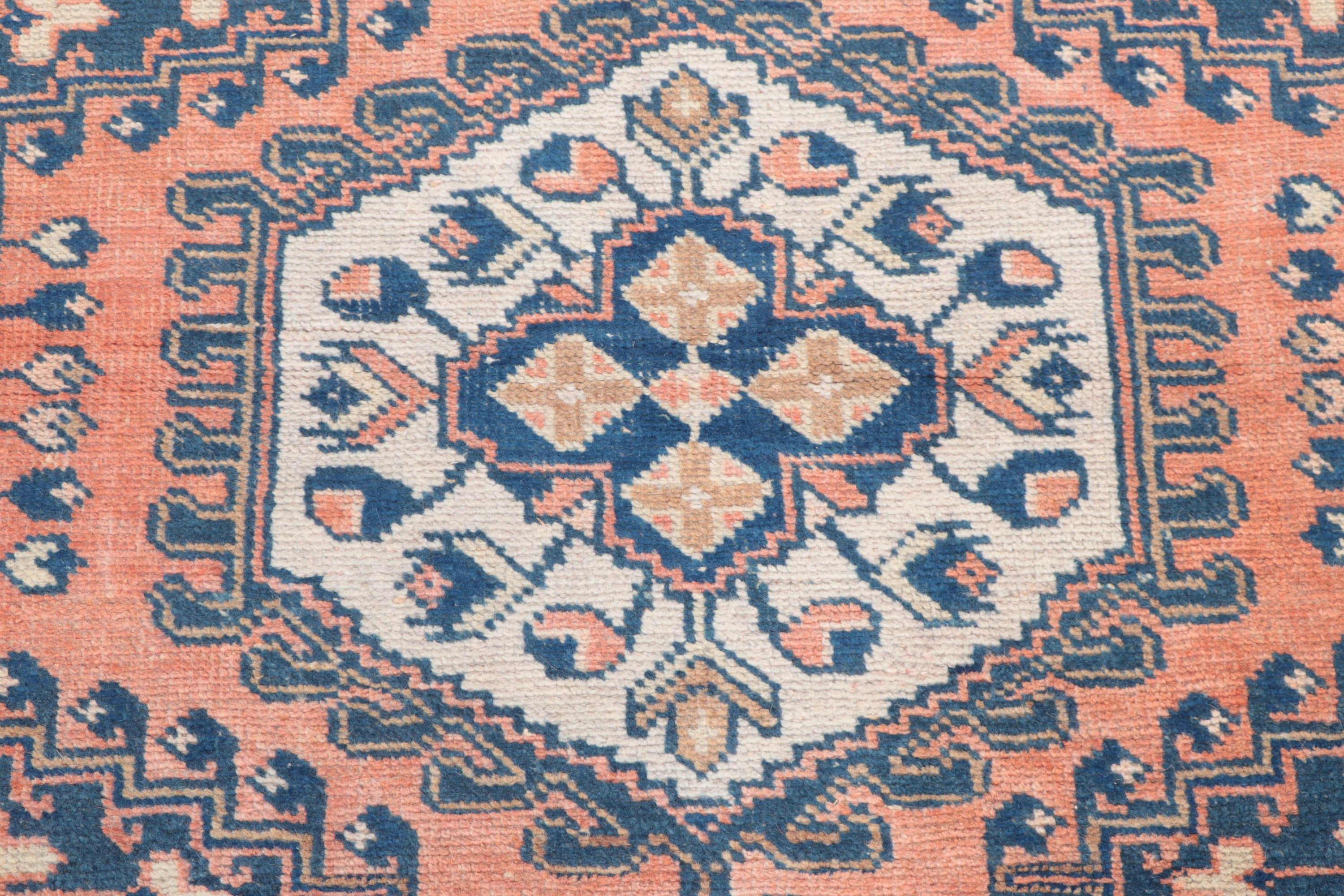 Vintage Halı, Boho Halıları, Türk Halısı, 3.2x4.9 ft Aksan Halısı, Giriş Halısı, Vintage Vurgu Halısı, Yer Halıları, Geometrik Halılar, Turuncu Antika Halılar