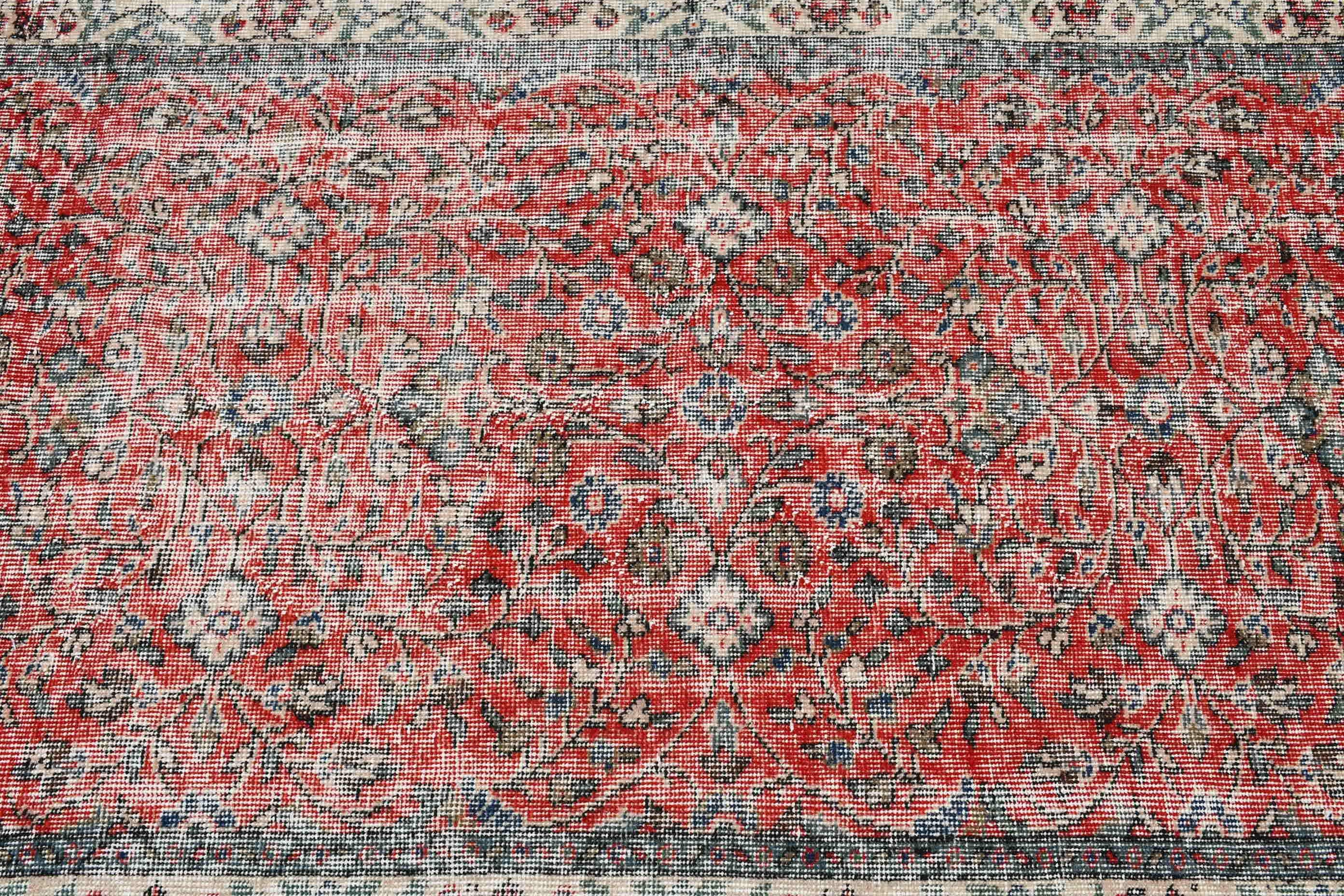 Vintage Halılar, 3,5x6,4 ft Aksan Halıları, Mutfak Halısı, Tasarımcı Halıları, Giriş Halısı, Türk Halısı, Kırmızı Oryantal Halı, Anadolu Halıları