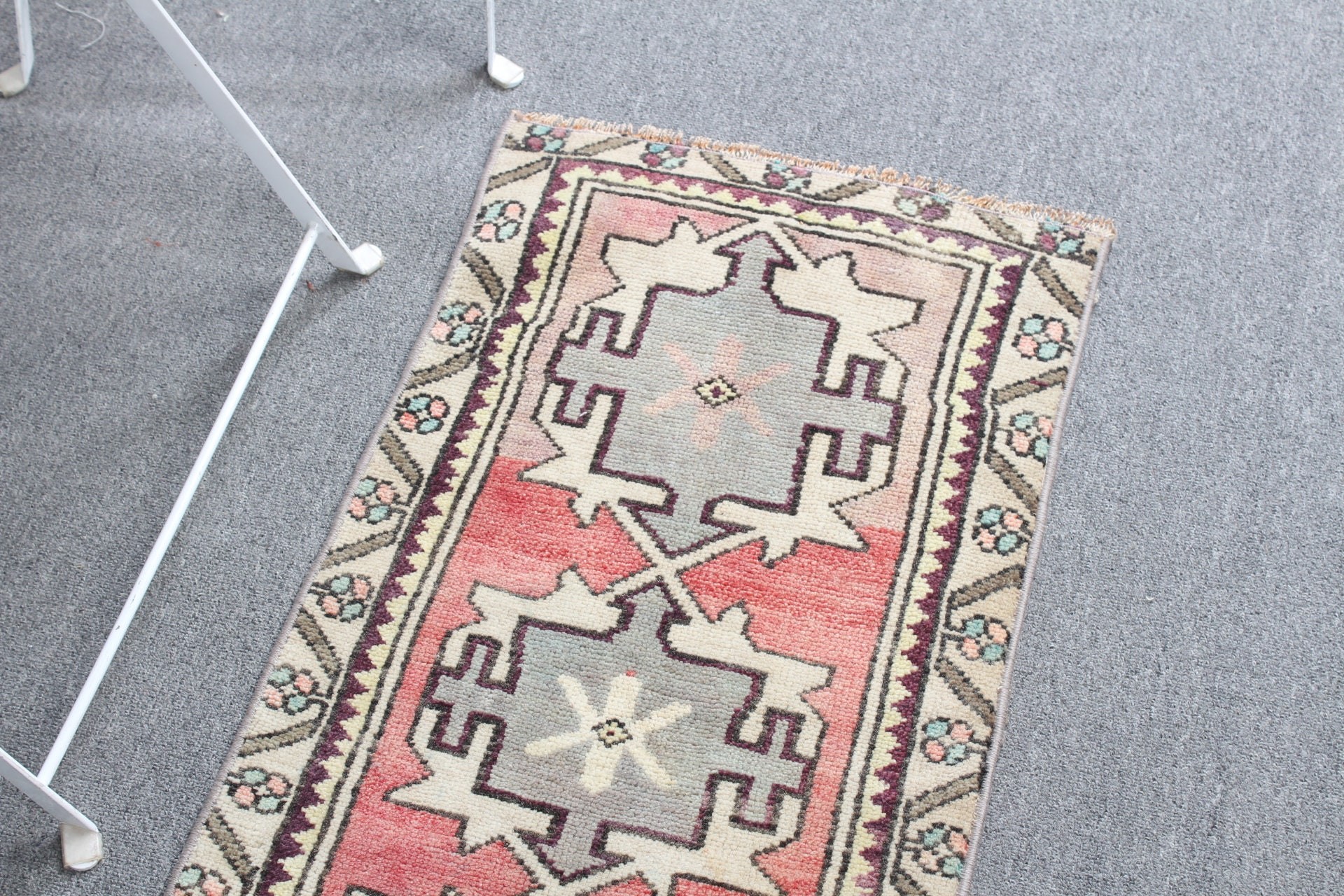 Bohemian Rug, Turkish Rug, Red Home Decor Rug, Bedroom Rug, Car Mat Rug, Antique Rug, 1.5x2.8 ft Small Rug, Vintage Rugs