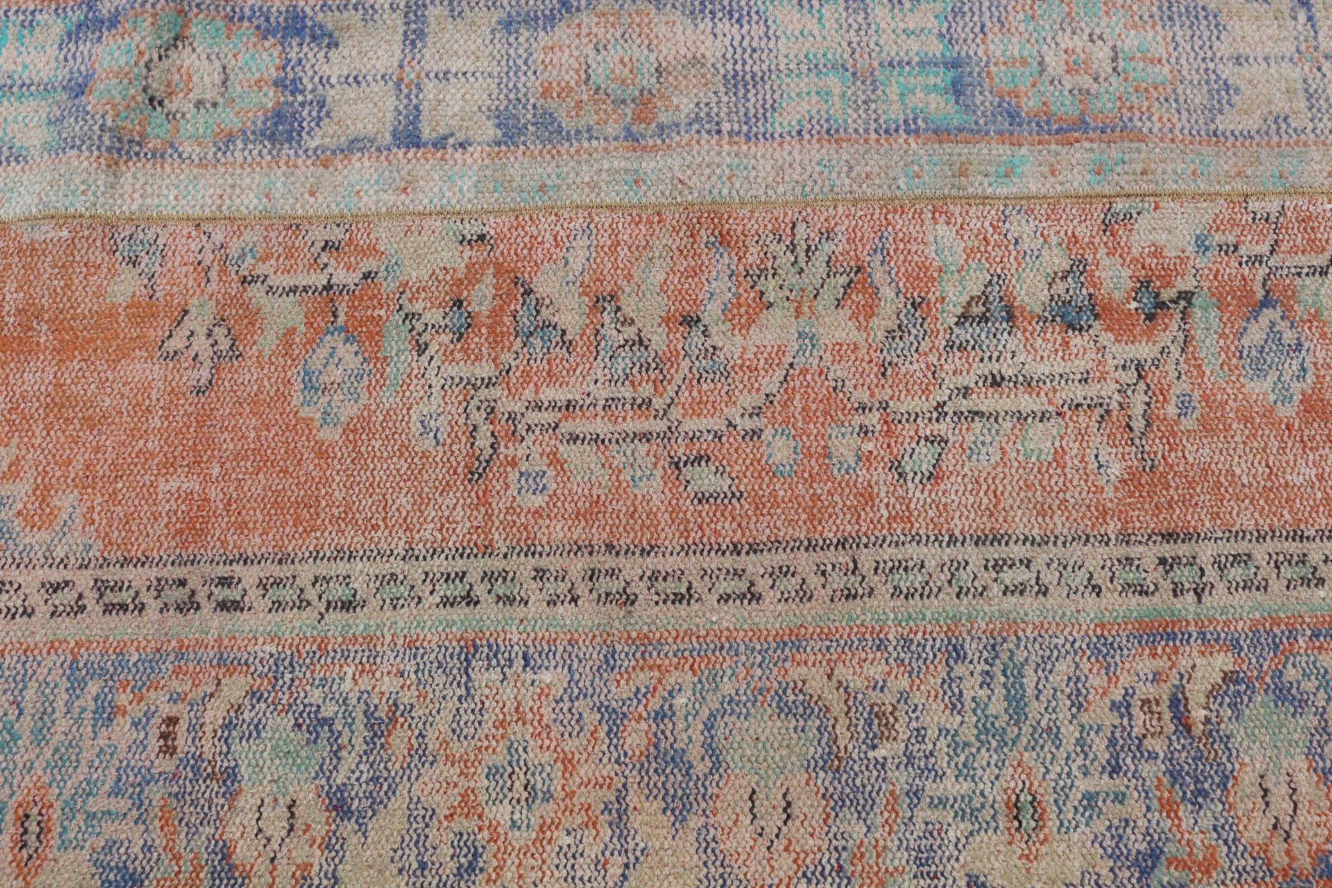Orange Cool Rug, Kitchen Rug, Moroccan Rug, Turkish Rug, Antique Rugs, Vintage Rug, 2.5x8.5 ft Runner Rug, Rugs for Stair, Stair Rugs