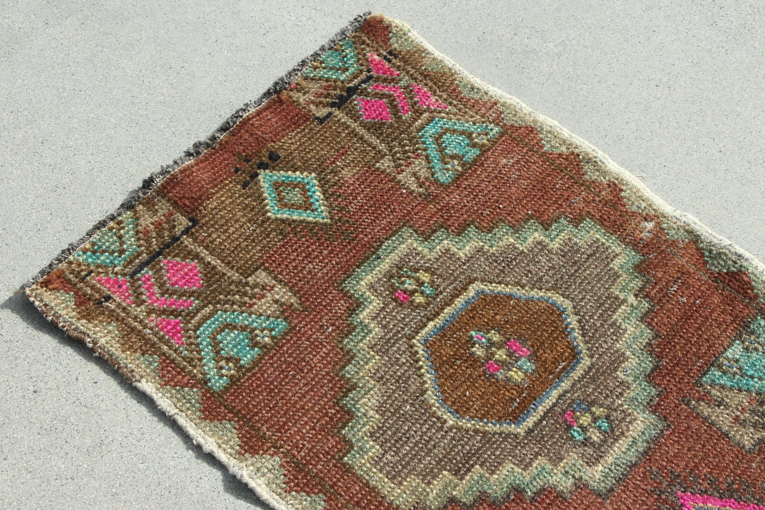 Handwoven Rugs, 1.6x2.4 ft Small Rug, Vintage Rugs, Boho Rug, Bedroom Rugs, Entry Rugs, Turkish Rugs, Brown Modern Rugs, Car Mat Rug