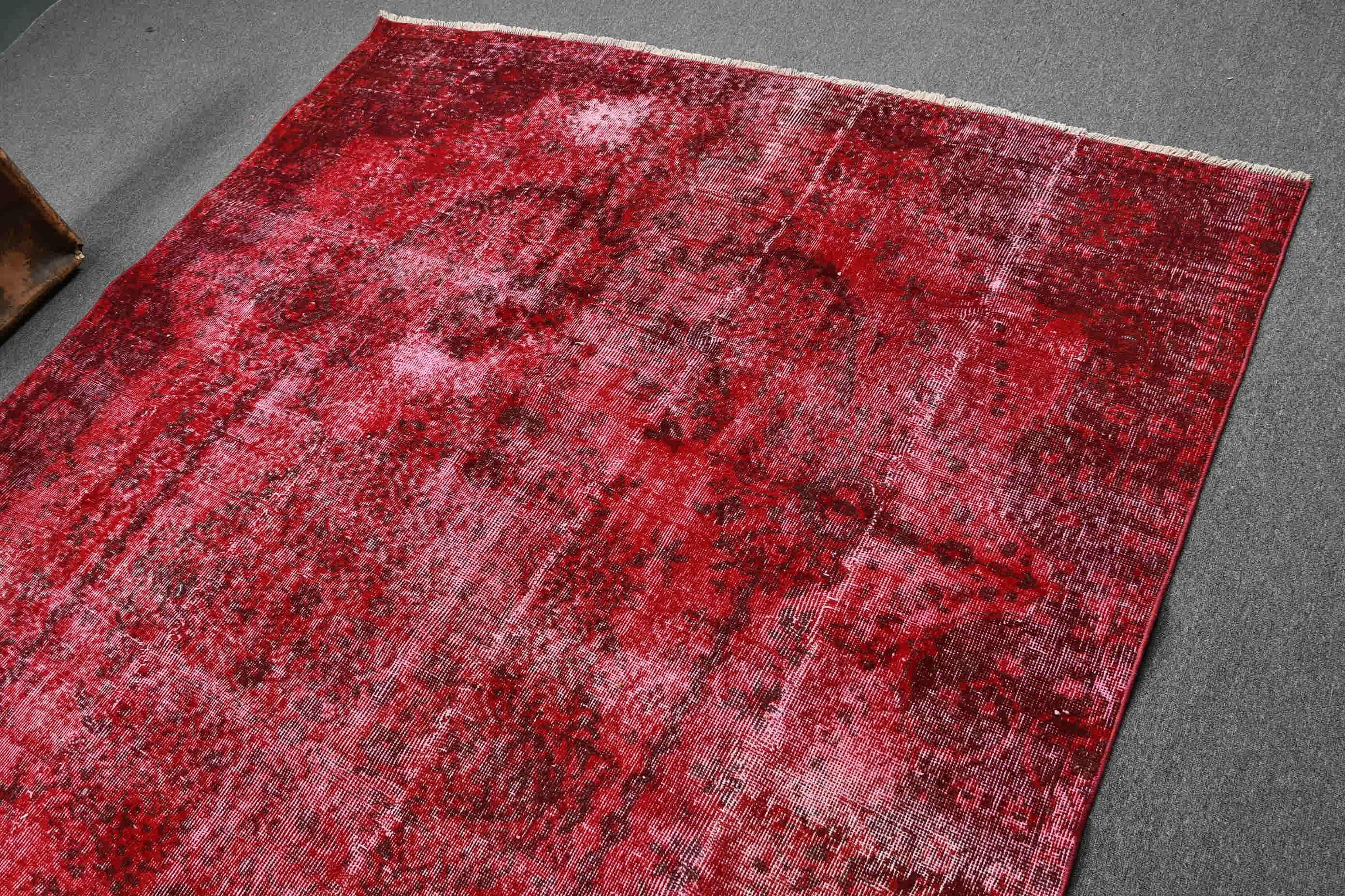 Living Room Rug, Dining Room Rug, Bedroom Rug, Vintage Rugs, Turkish Rug, Anatolian Rug, Red Kitchen Rug, Tribal Rug, 6.2x9.3 ft Large Rug