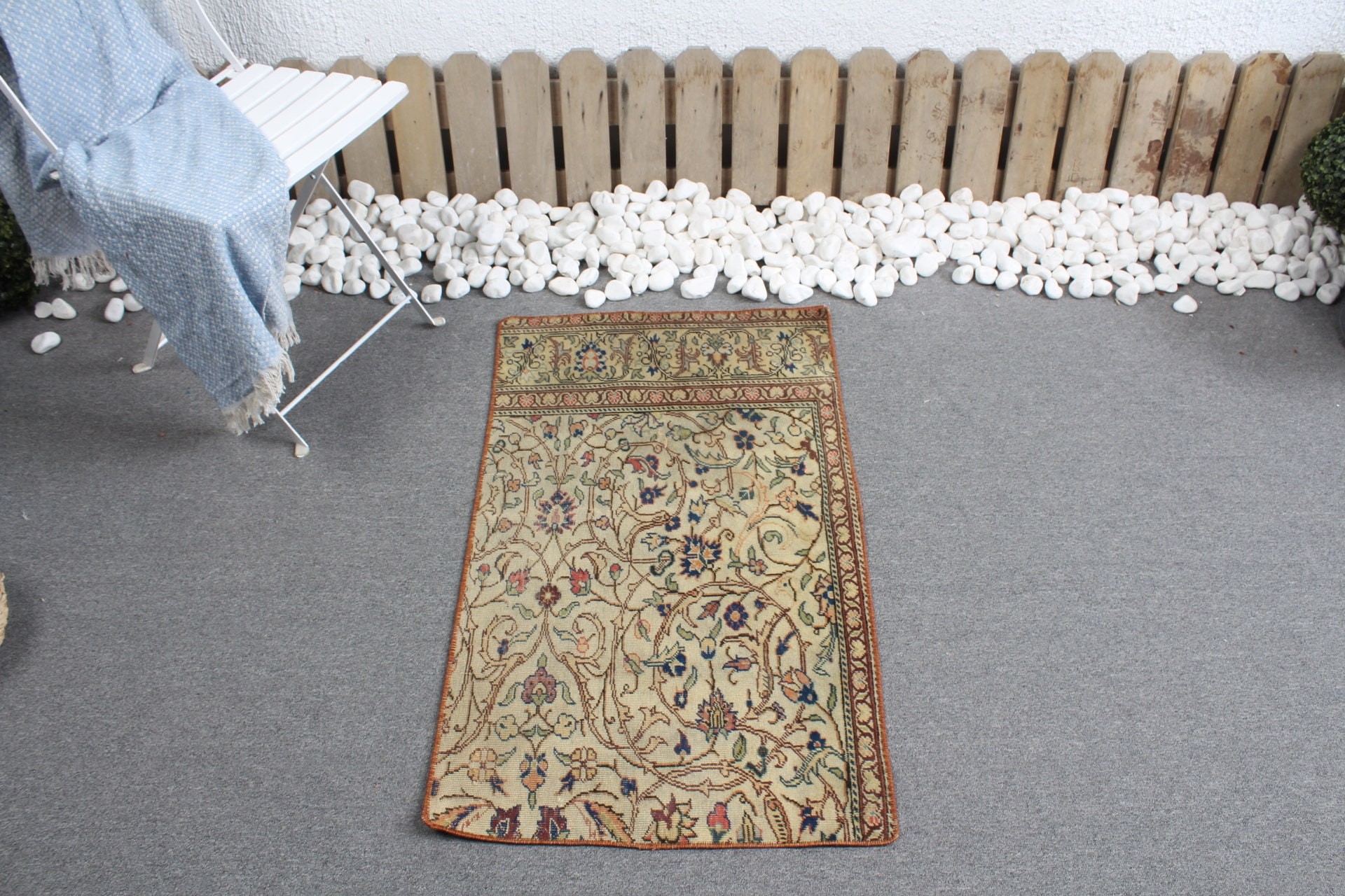 1.9x3.4 ft Küçük Halı, Etnik Halı, Duvara Asılı Halılar, Yün Halı, Türk Halıları, Vintage Halılar, Yatak Odası Halısı, Yeşil Mutfak Halısı