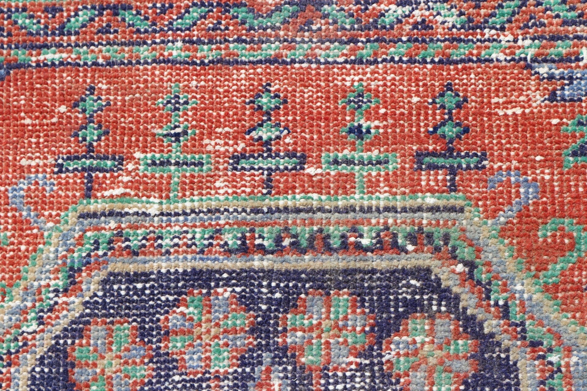 Moroccan Rugs, Vintage Rug, Entry Rug, Nursery Rugs, 2.7x2.8 ft Small Rug, Red Oushak Rugs, Turkish Rug, Rugs for Kitchen, Oriental Rugs