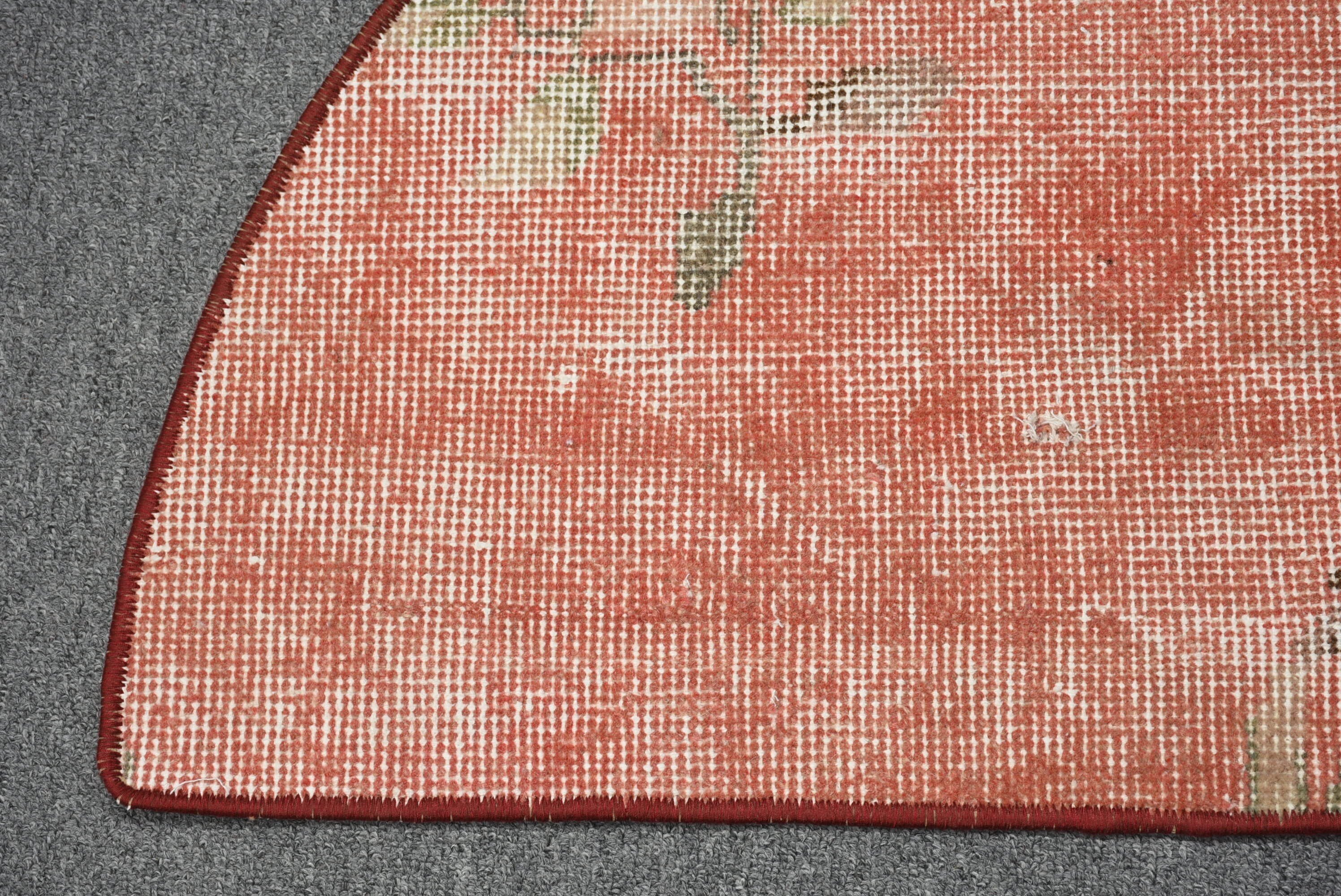 Vintage Rug, Red Moroccan Rug, Rugs for Car Mat, Moroccan Rug, Turkish Rug, Kitchen Rugs, 2.4x1.5 ft Small Rug, Bedroom Rug, Floor Rug