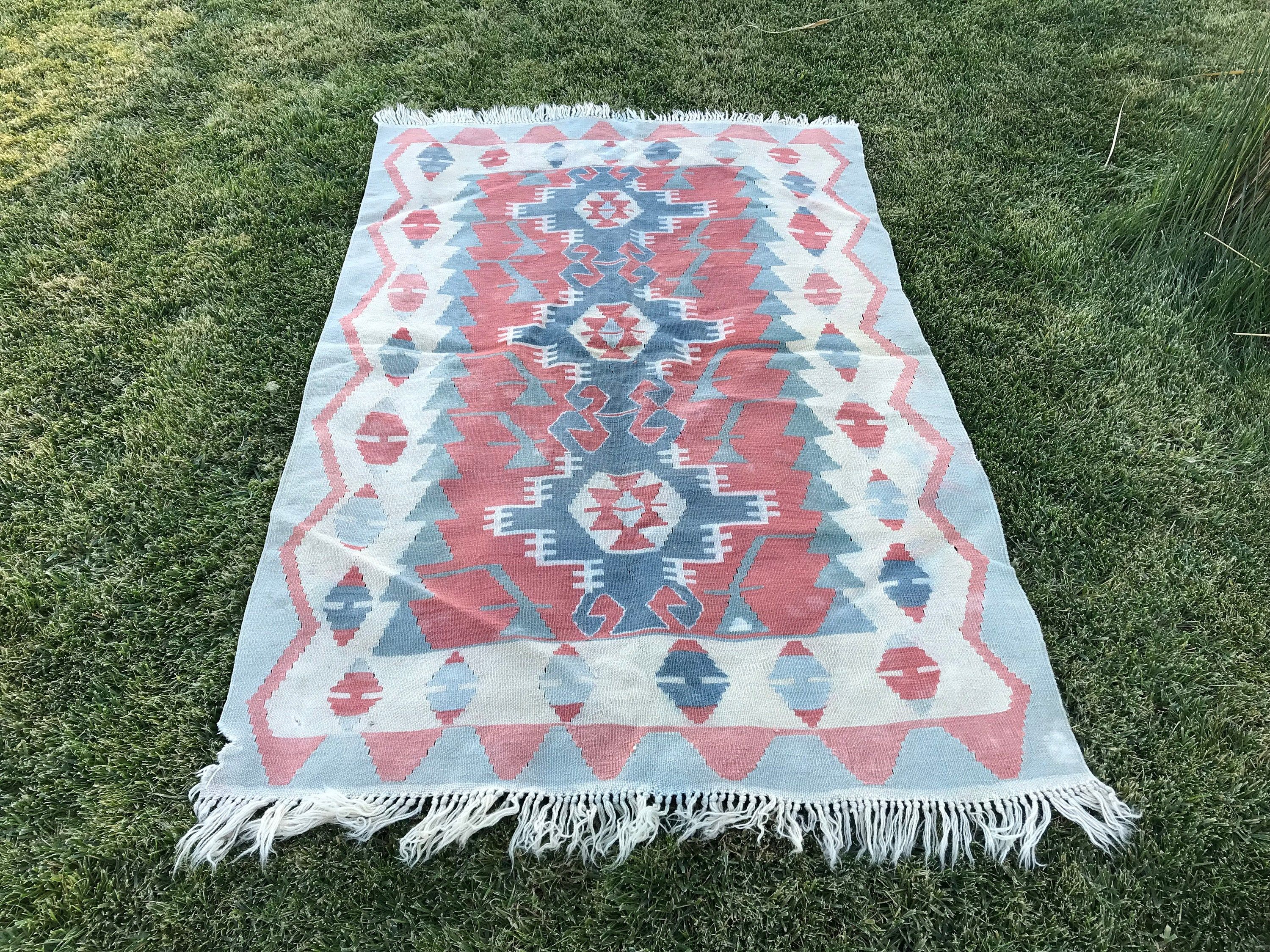 Kilim, Kırmızı Antika Halılar, Türk Halıları, 3,7x5,6 ft Aksan Halısı, Vintage Halı, Fas Halısı, Mutfak Halıları, Eski Halı, Giriş Halısı, Çocuk Halısı