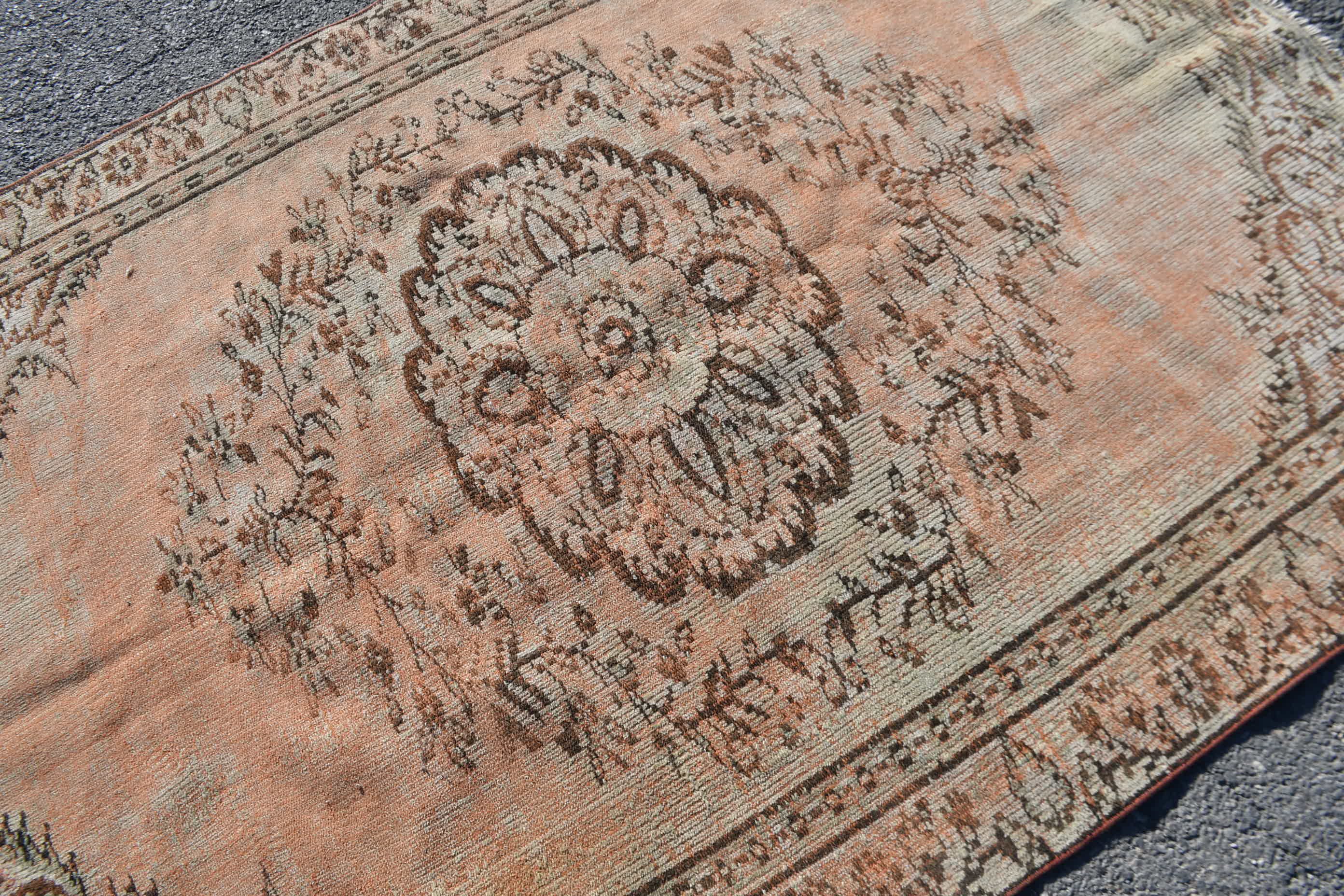 5.3x8 ft Büyük Halı, Yemek Odası Halısı, Yatak Odası Halısı, Turuncu Mutfak Halısı, Tasarımcı Halısı, Türk Halısı, Mutfak Halısı, Vintage Halı