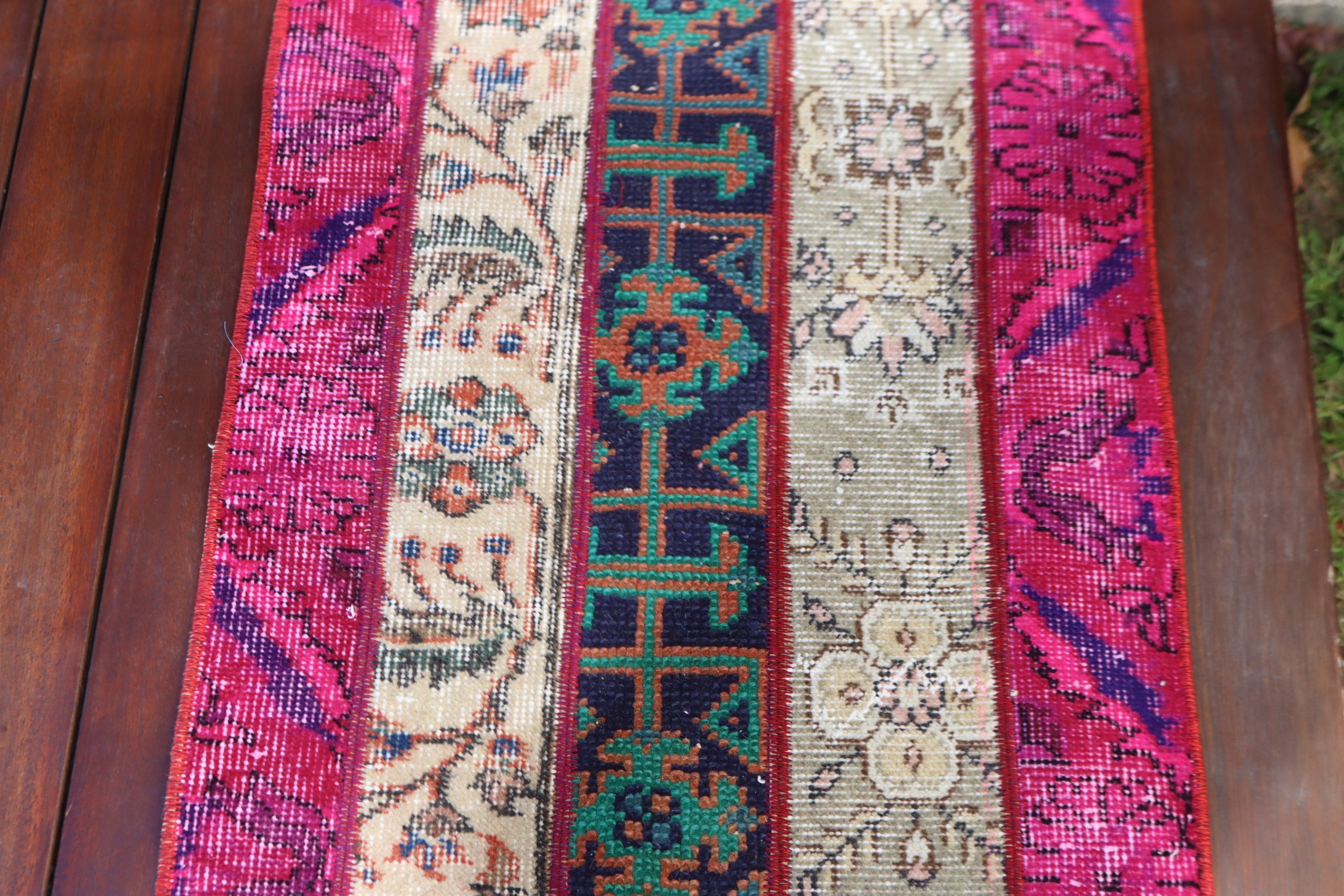 Pembe 1.7x3.1 ft Küçük Halı, Küçük Vintage Halılar, Ev Dekorasyonu Halısı, Küçük Boho Halısı, Vintage Halılar, Boho Halısı, Türk Halıları