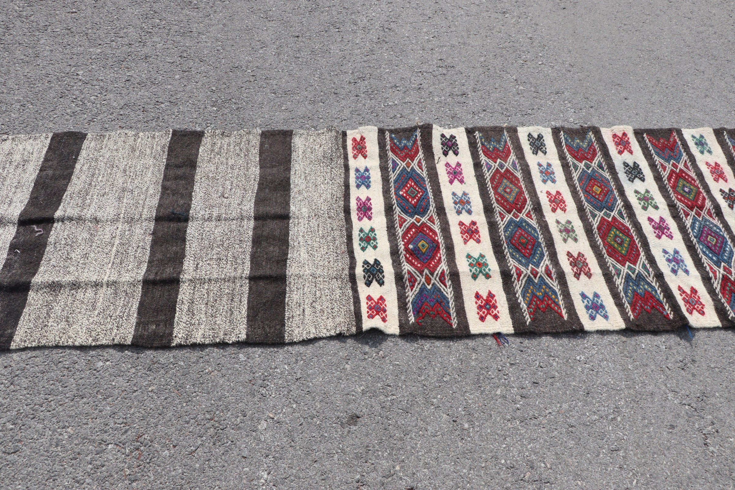Hallway Rugs, Beige Oriental Rug, Vintage Rug, Turkish Rug, Kitchen Rug, Art Rug, Oriental Rug, Kilim, 2.4x10.9 ft Runner Rug