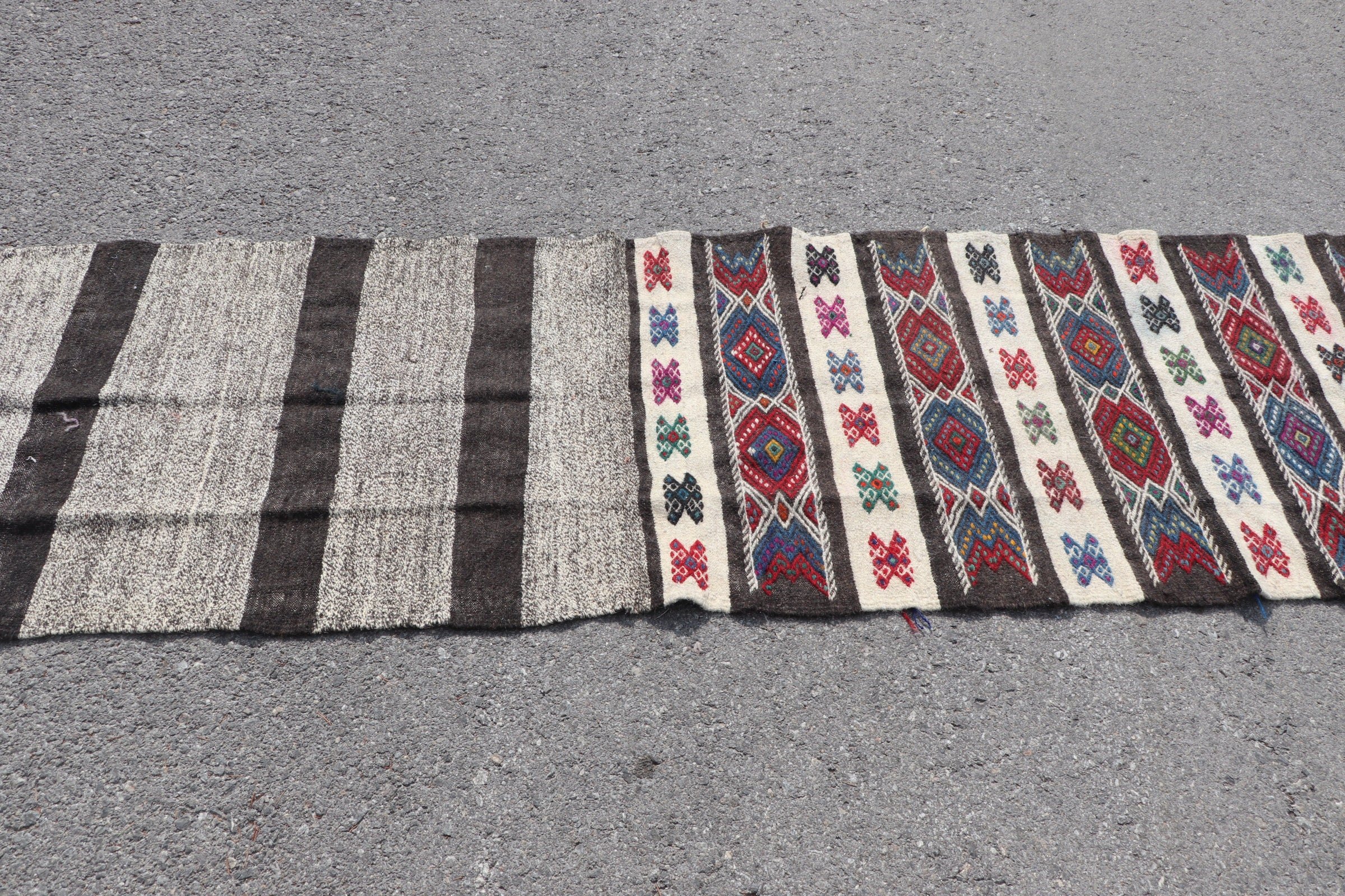 Koridor Halıları, Bej Oryantal Halı, Vintage Halı, Türk Halısı, Mutfak Halısı, Sanat Halısı, Oryantal Halı, Kilim, 2.4x10.9 ft Yolluk Halısı