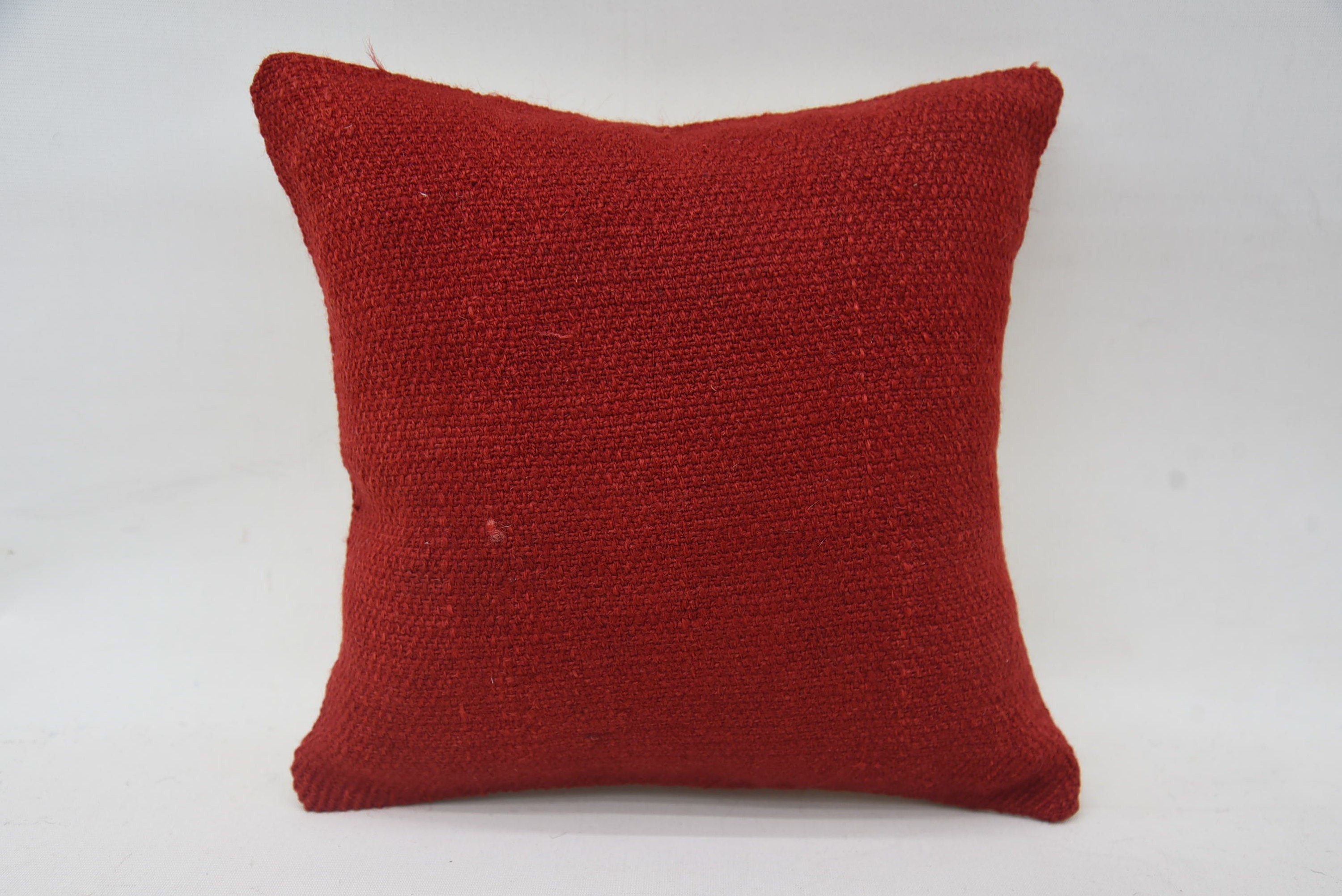 Retro Cushion Cover, 12"x12" Red Cushion Case, Ethnical Kilim Rug Pillow, Home Decor Pillow, Turkish Pillow, Tribal Pillow Case