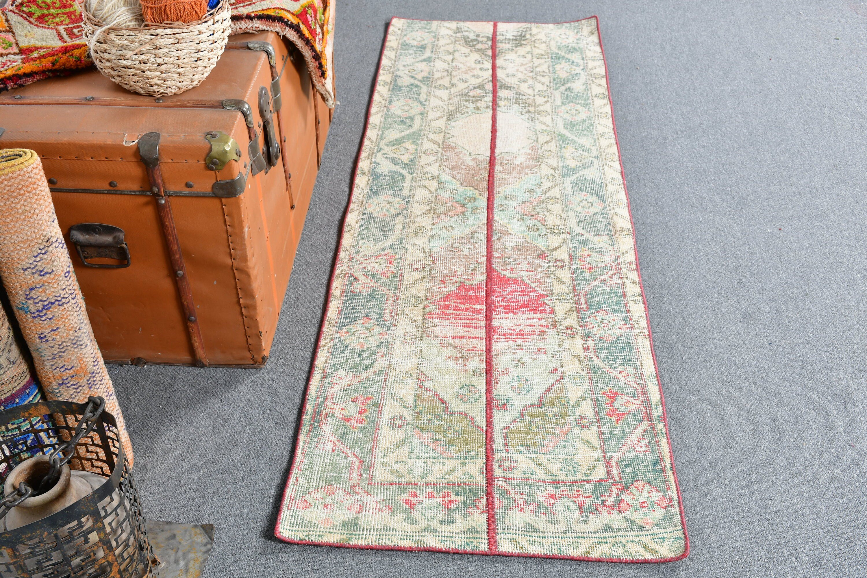 Rugs for Runner, Turkish Rugs, Corridor Rugs, 2.1x6.1 ft Runner Rugs, Anatolian Rug, Pale Rug, Bedroom Rug, Vintage Rugs, Beige Kitchen Rug