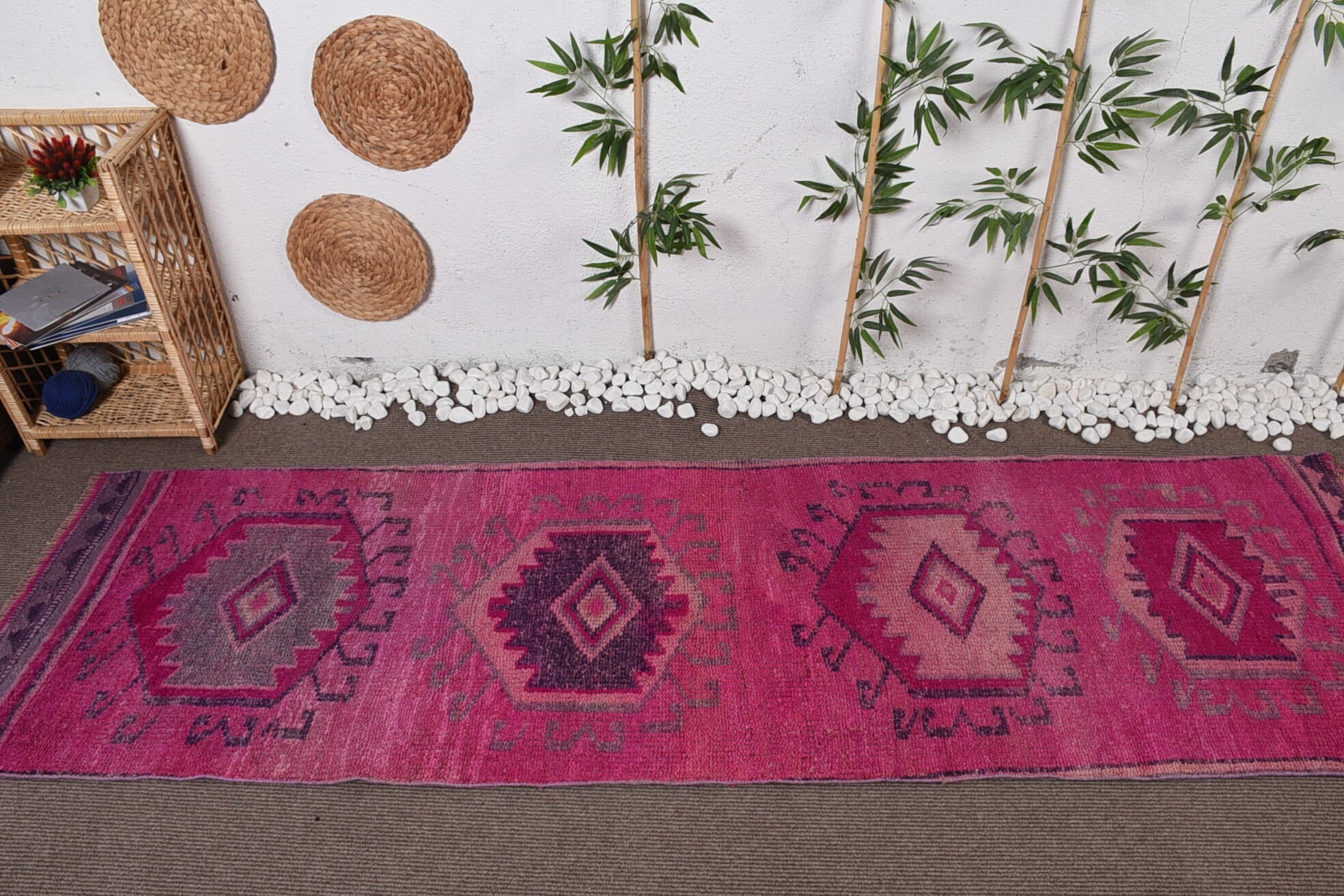 Neutral Turkish Rug, Bedroom Rug, Colorful Rug, Turkish Rug, Rugs for Kitchen, Vintage Rug, Boho Rug, 2.9x10.1 ft Runner Rugs, Corridor Rug