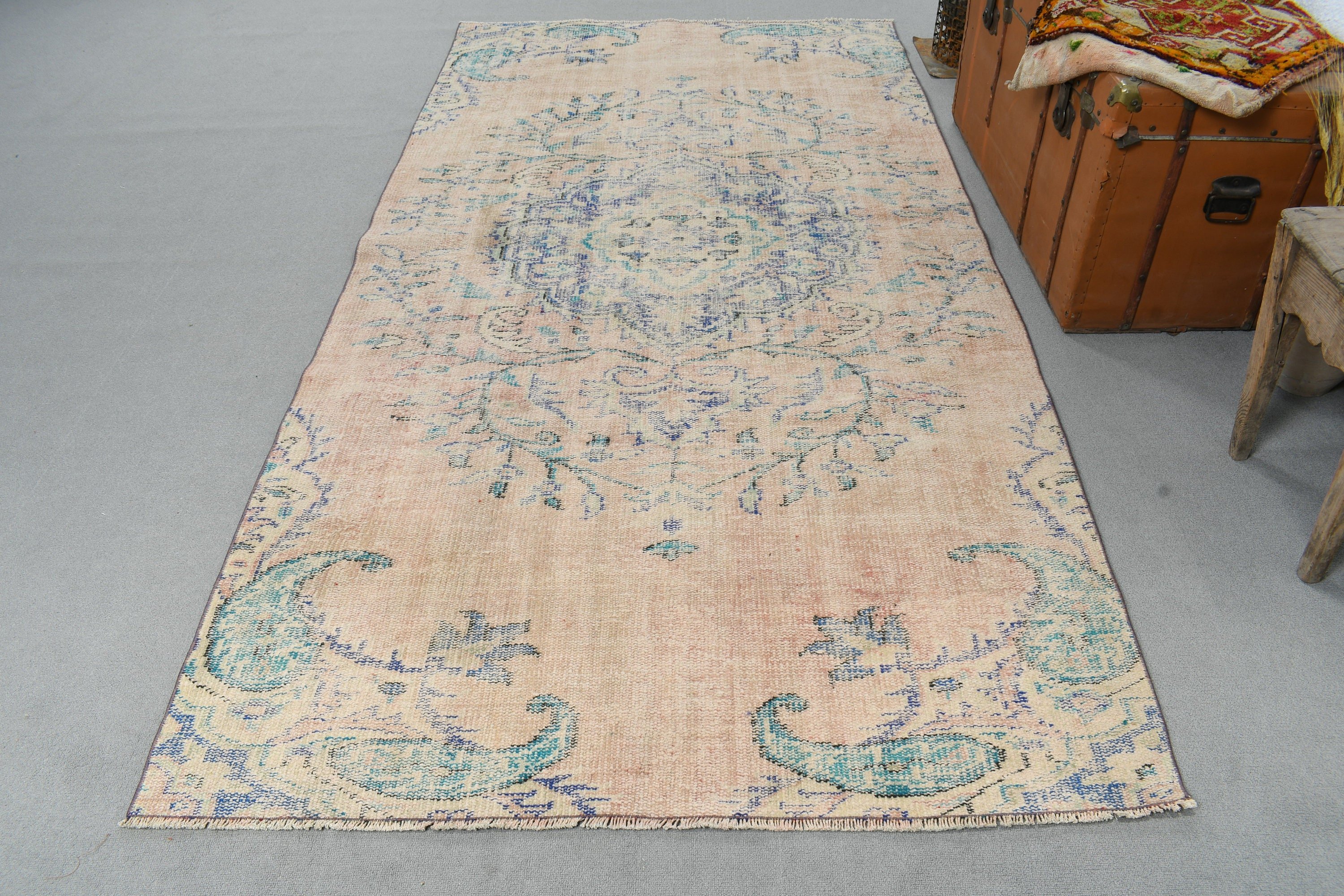 Mutfak Halıları, Türk Halıları, Yün Halı, Boho Alan Halısı, Fas Halıları, Pembe Yün Halı, Vintage Halı, 4,5x8,8 ft Alan Halıları, İç Mekan Halıları