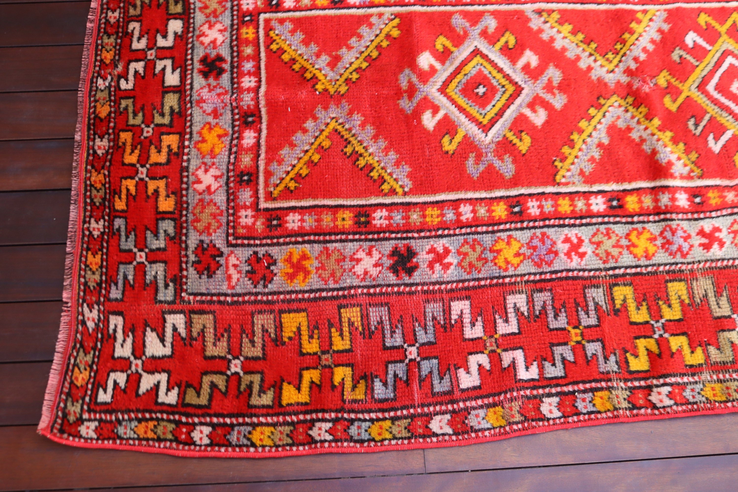 Fas Halısı, Kırmızı İfade Halıları, Vintage Halılar, Boho Vurgulu Halılar, 3,5x6 ft Vurgulu Halı, Düz Dokuma Halılar, Yatak Odası Halıları, Türk Halısı, Aztek Halısı