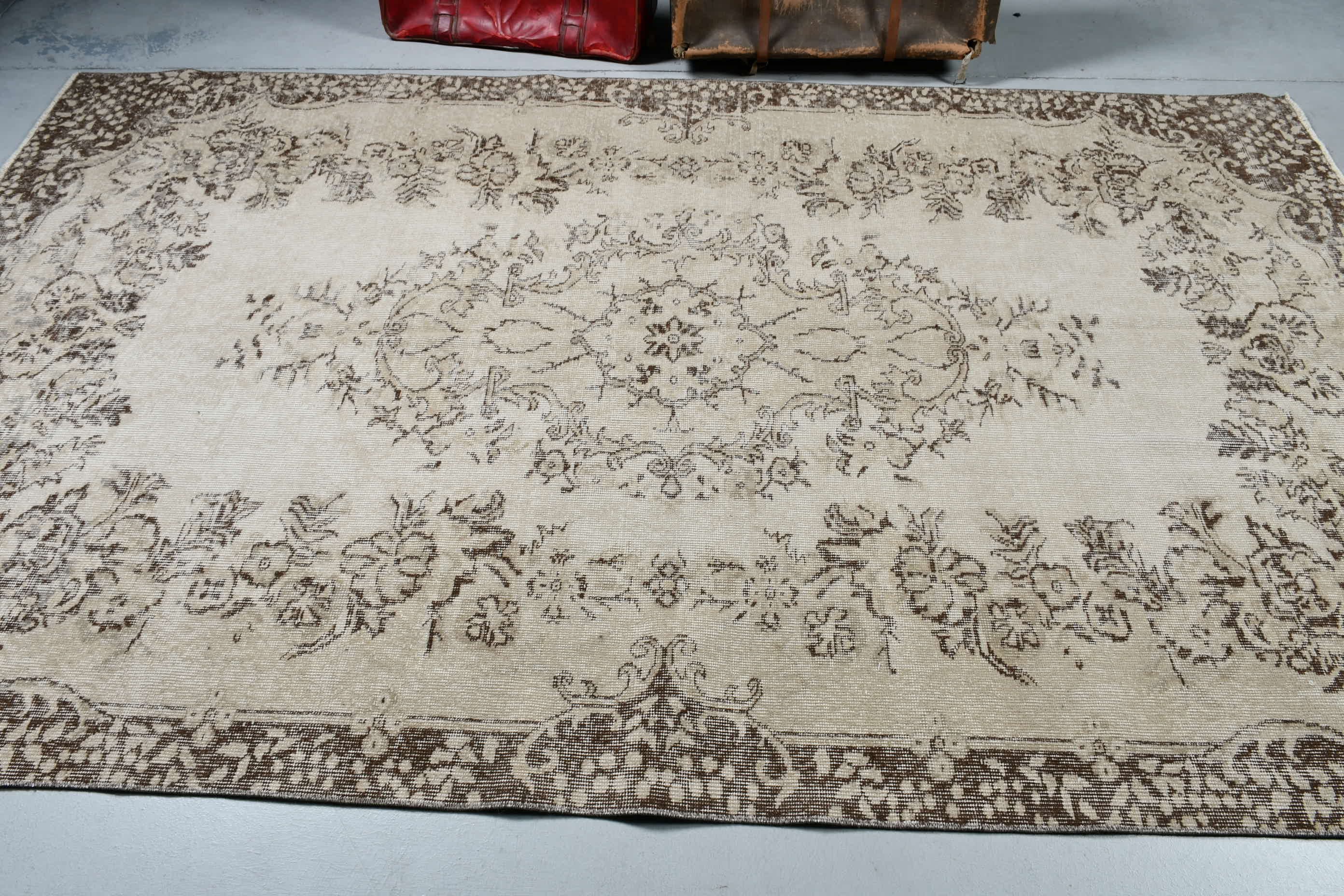 Oturma Odası Halıları, 5.6x9.2 ft Büyük Halılar, Mutfak Halıları, Antika Halı, Vintage Halılar, Kahverengi Yatak Odası Halısı, Yemek Odası Halısı, Türk Halıları