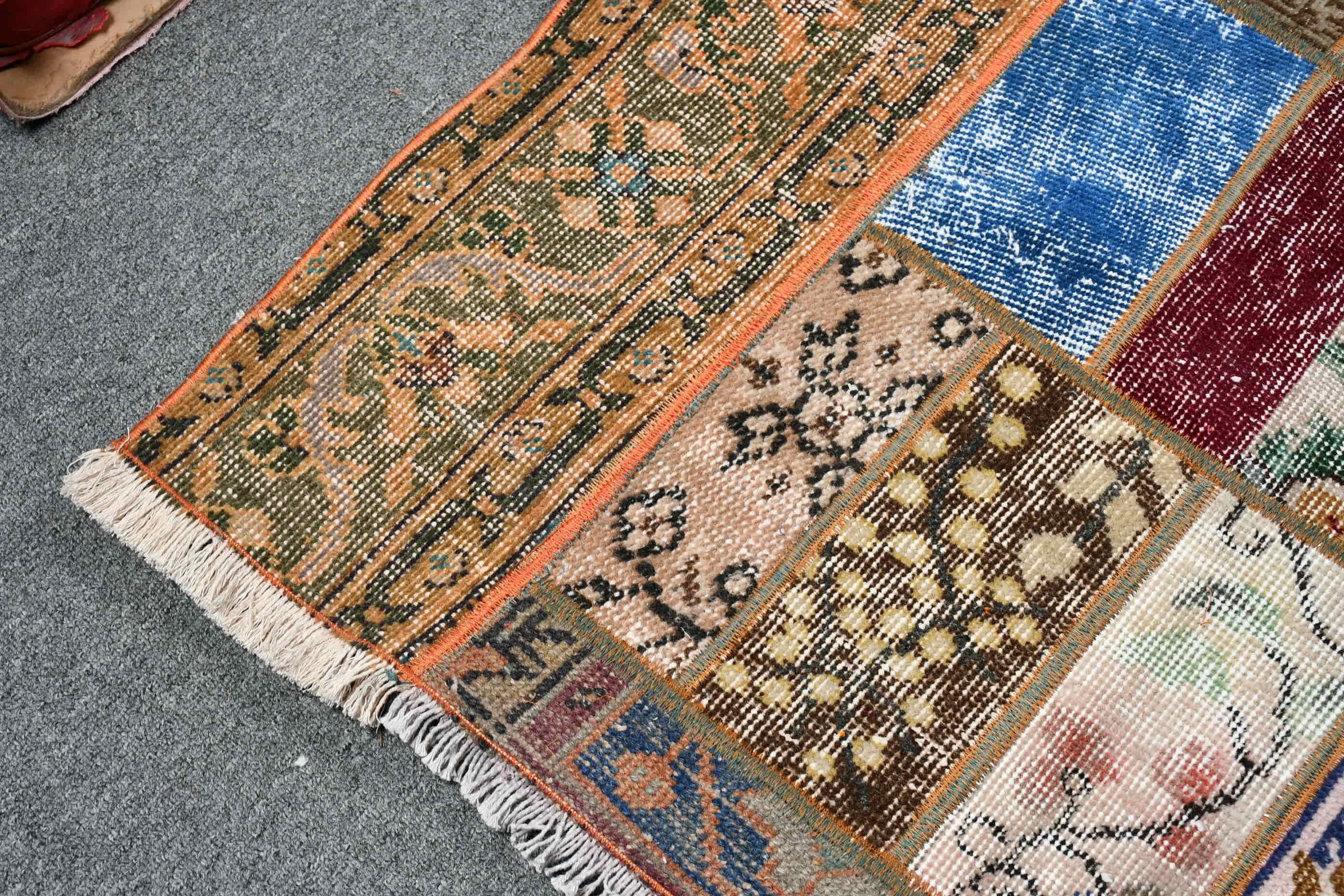 Vintage Rugs, Rugs for Bath, Turkish Rugs, Home Decor Rug, Wool Rug, Bathroom Rugs, Blue  3.2x4.2 ft Small Rug, Bedroom Rug