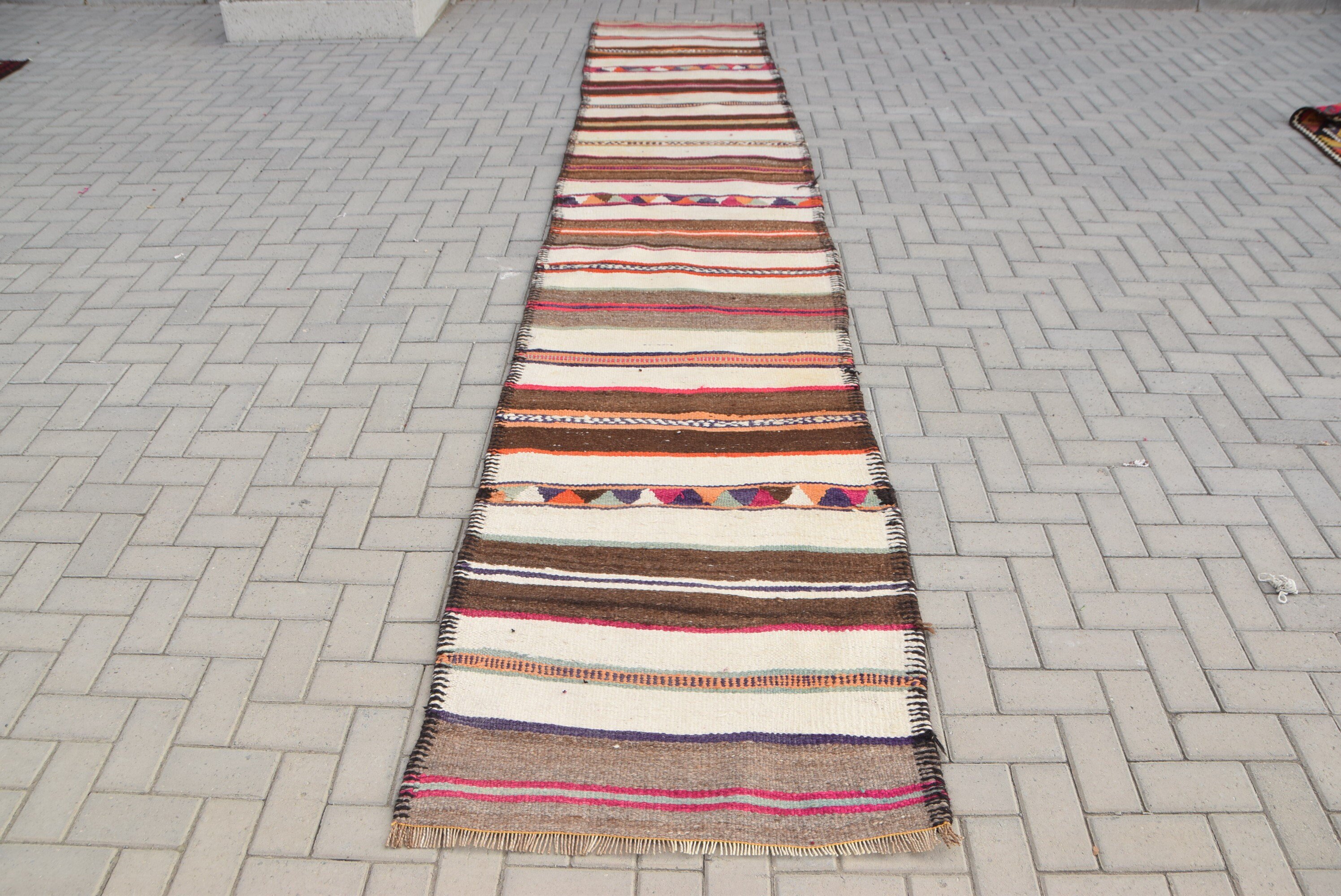 Pale Rug, Turkish Rugs, Kitchen Rug, Oriental Rugs, Stair Rug, Vintage Rug, Beige Oriental Rugs, Bedroom Rugs, 2.9x15.7 ft Runner Rug