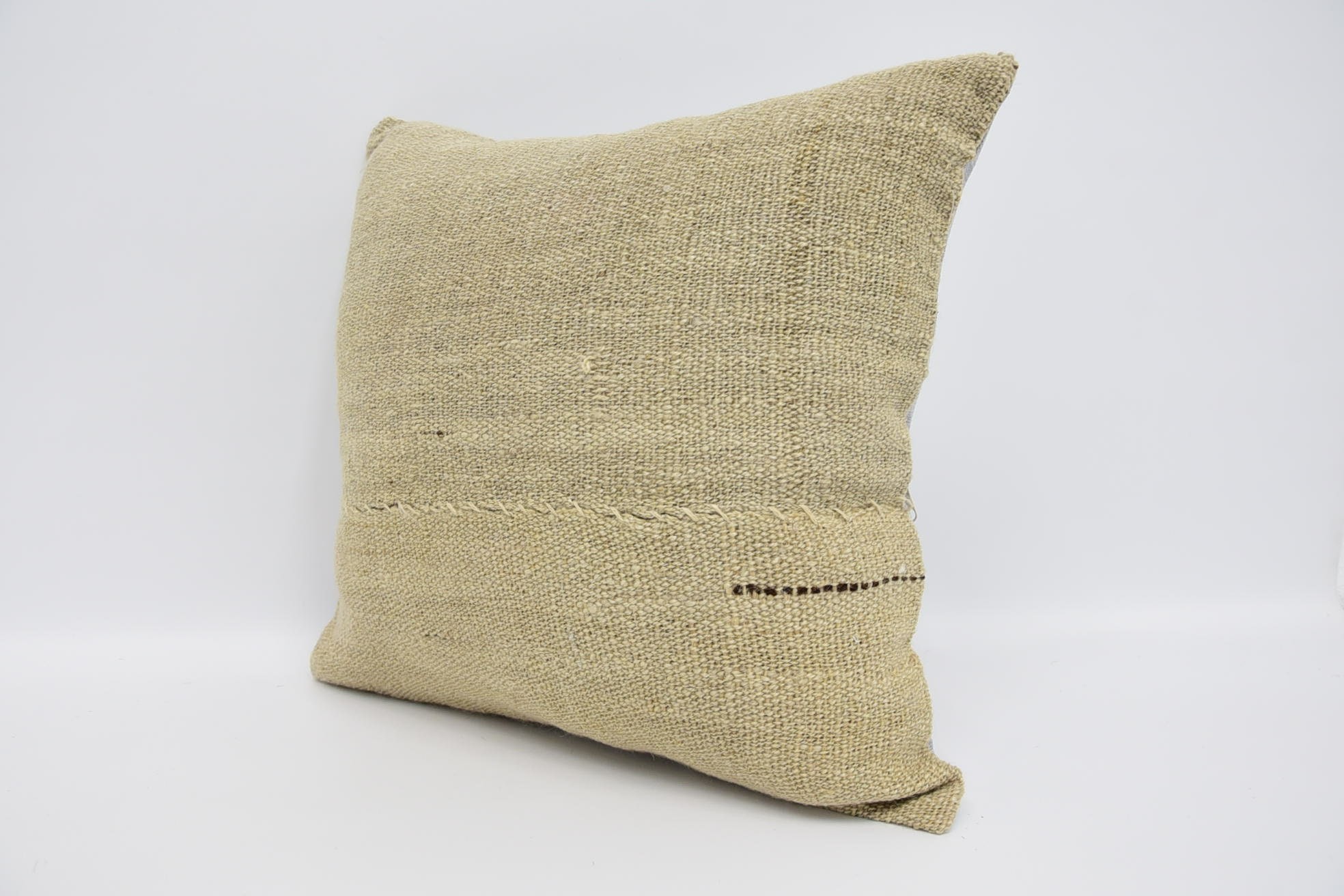 Vintage Pillow, 16"x16" Beige Cushion Case, Pillow for Couch, Outdoor Patio Pillow Case, Farmhouse Pillow Sham, Home Decor Pillow