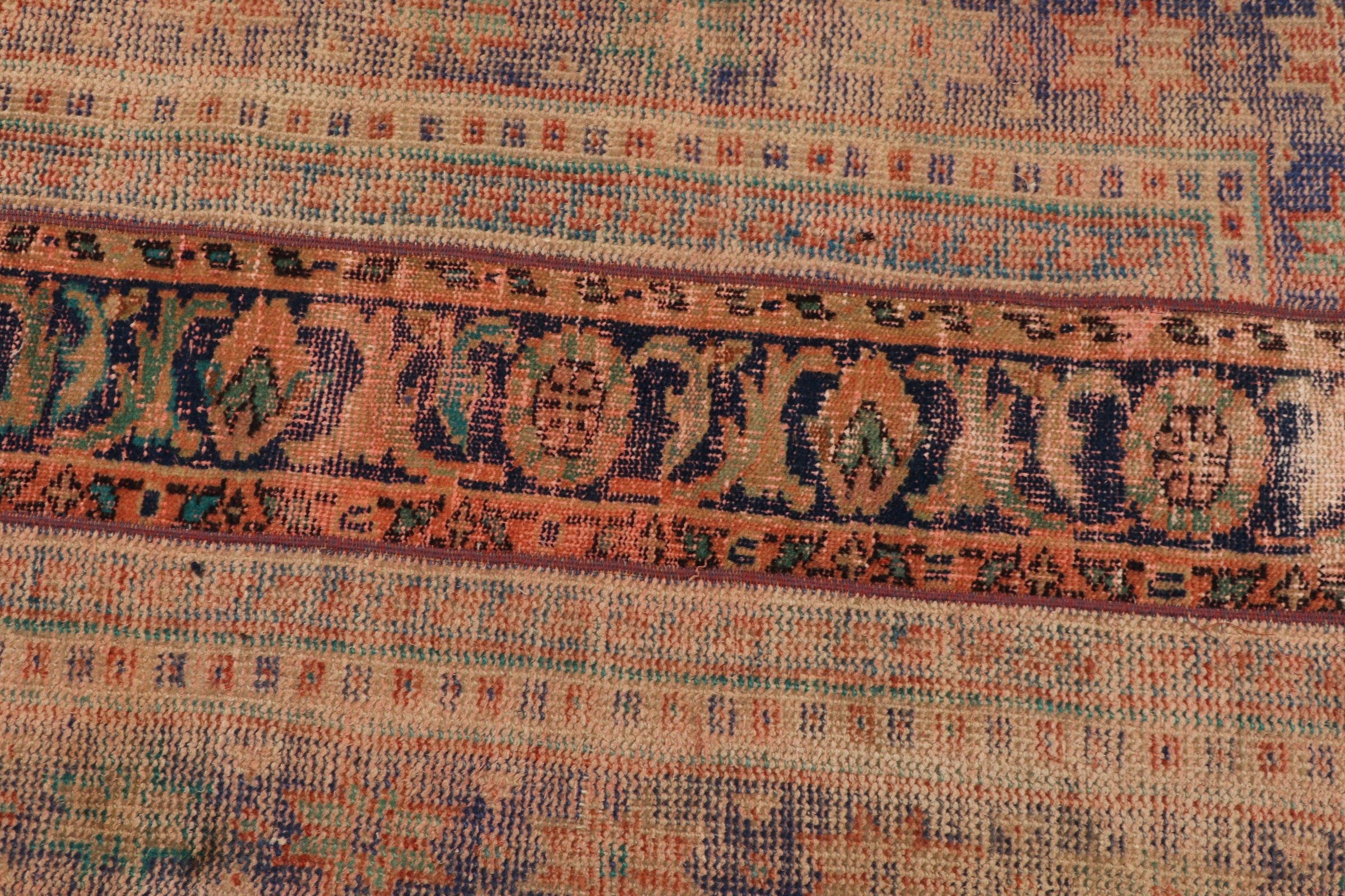 Turkish Rug, Kitchen Rugs, 2.9x3.4 ft Small Rug, Vintage Rug, Orange Oriental Rugs, Cool Rugs, Rugs for Bedroom, Car Mat Rug, Floor Rugs