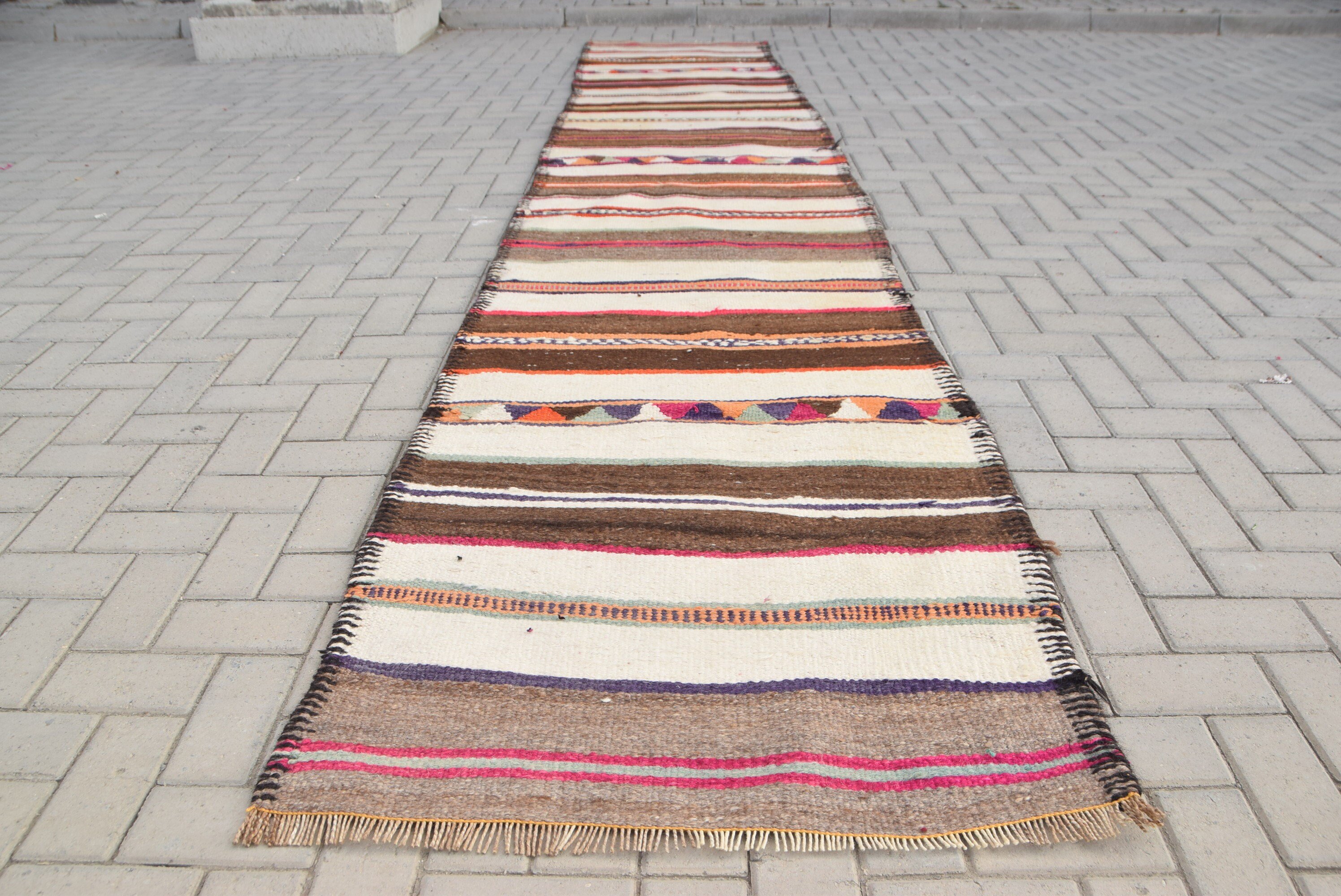 Pale Rug, Turkish Rugs, Kitchen Rug, Oriental Rugs, Stair Rug, Vintage Rug, Beige Oriental Rugs, Bedroom Rugs, 2.9x15.7 ft Runner Rug