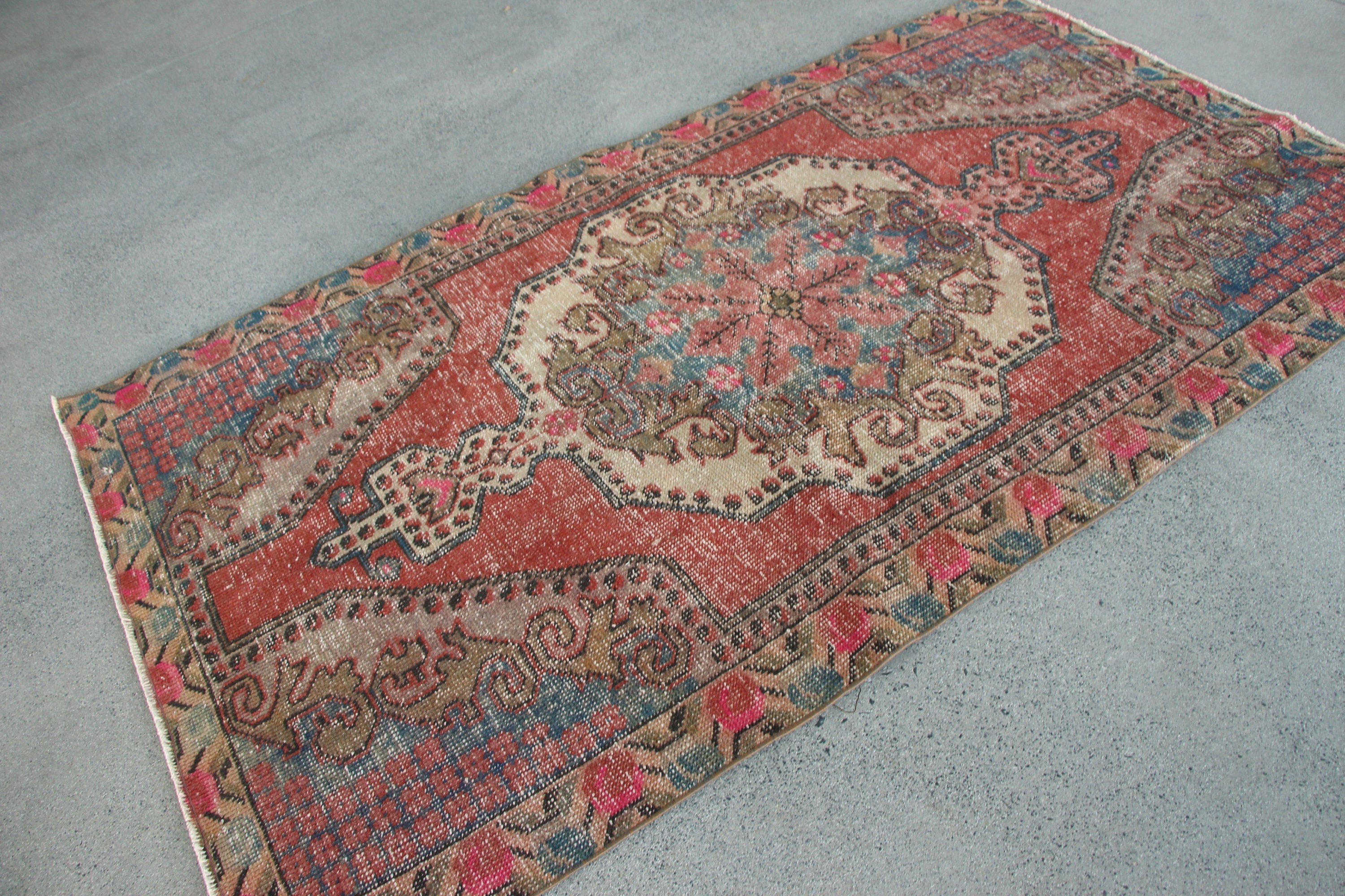 Oriental Rugs, Dining Room Rug, 4.2x7.5 ft Area Rugs, Floor Rug, Turkish Rug, Red Oriental Rugs, Vintage Rugs, Moroccan Rugs, Tribal Rug