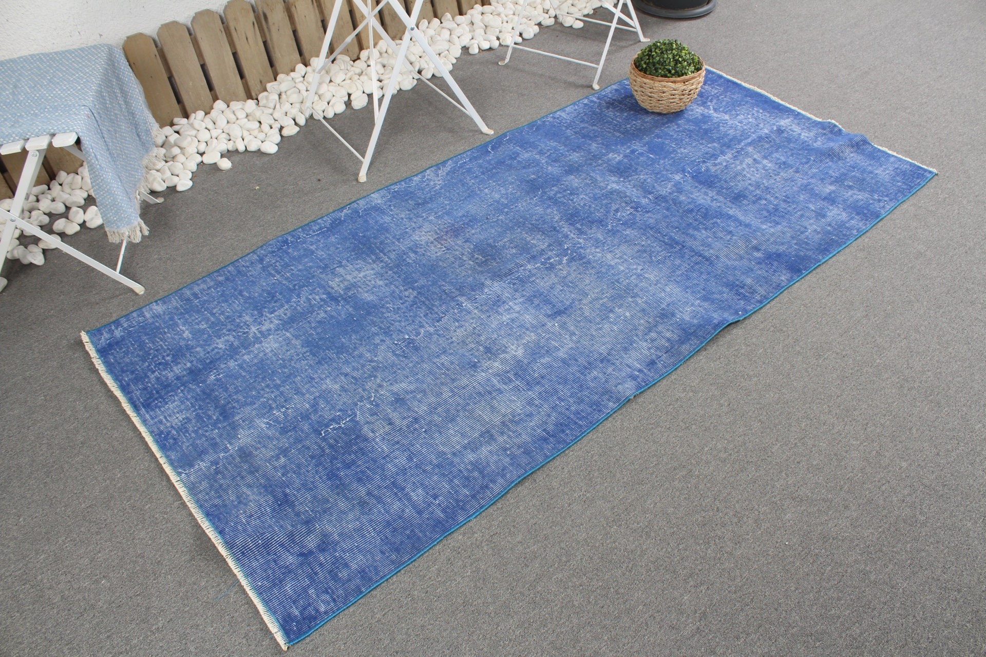 Blue Kitchen Rugs, Boho Rug, Moroccan Rugs, Nursery Rug, 3.3x6.9 ft Accent Rugs, Vintage Rug, Home Decor Rug, Rugs for Bedroom, Turkish Rug