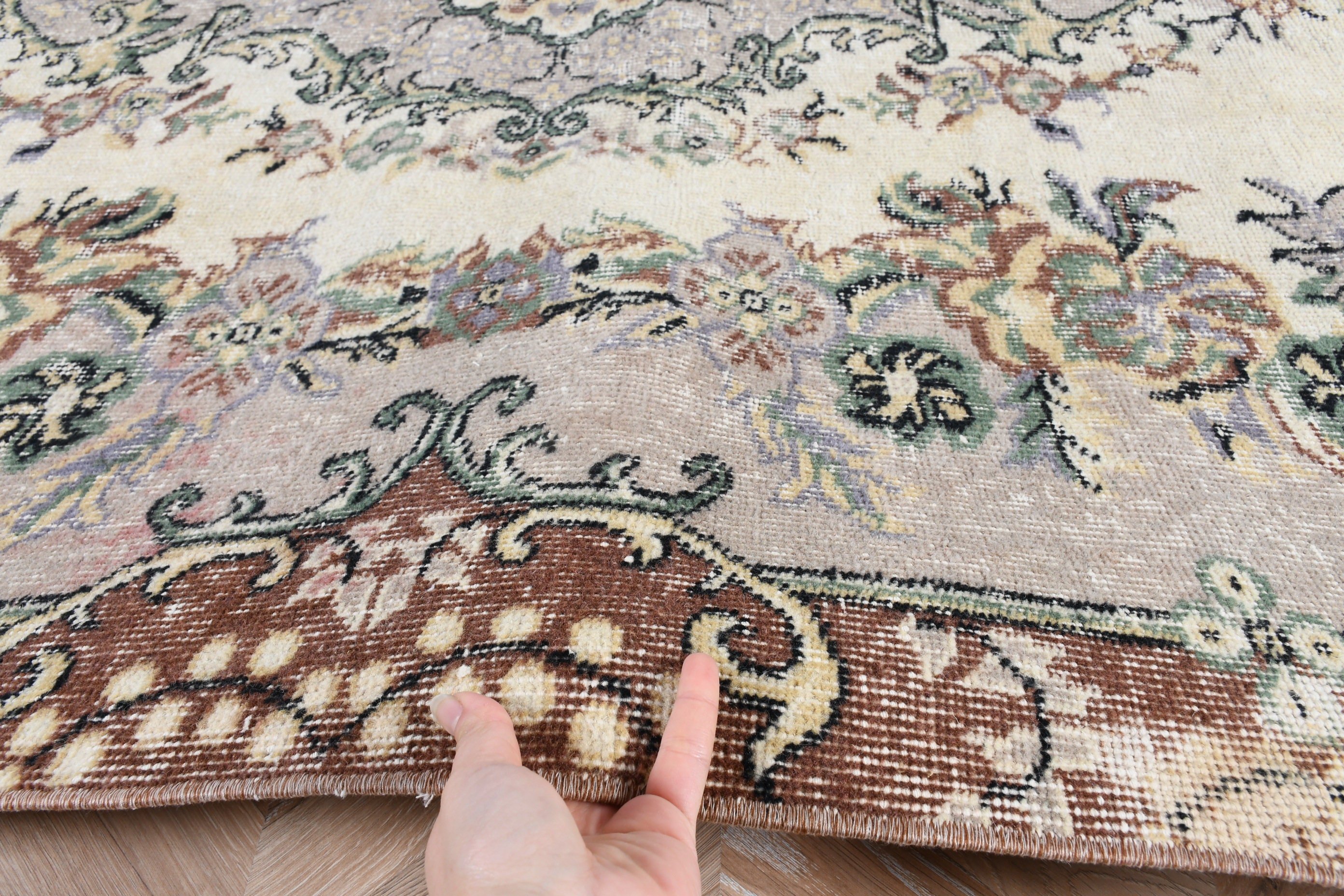 5.4x9.1 ft Large Rug, Bedroom Rugs, Kitchen Rugs, Vintage Rugs, Beige Wool Rug, Luxury Rug, Turkish Rugs, Large Vintage Rugs, Handwoven Rug