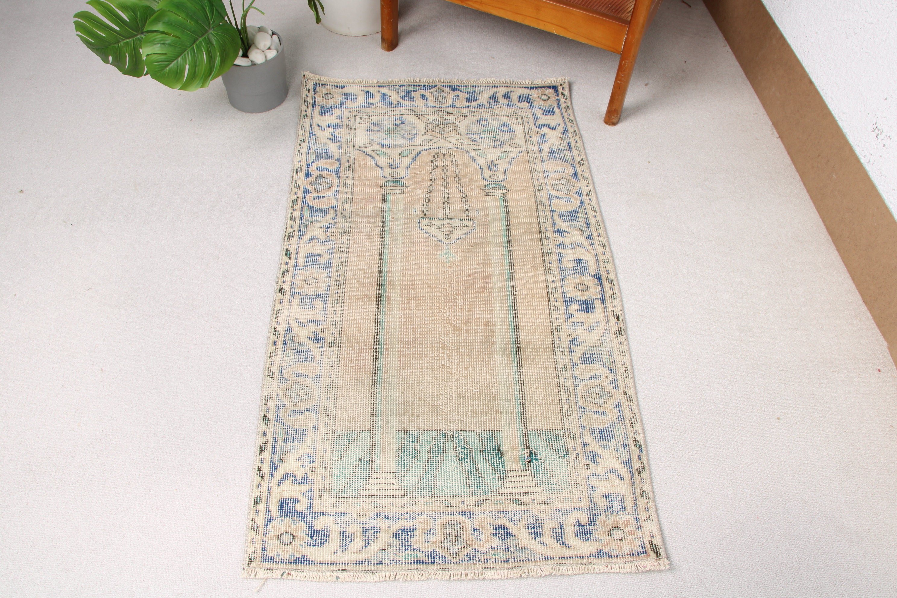 Beige Cool Rugs, Kitchen Rugs, Car Mat Rug, Oriental Rugs, Ethnic Rug, Small Boho Rug, 2.3x4 ft Small Rugs, Turkish Rug, Vintage Rugs