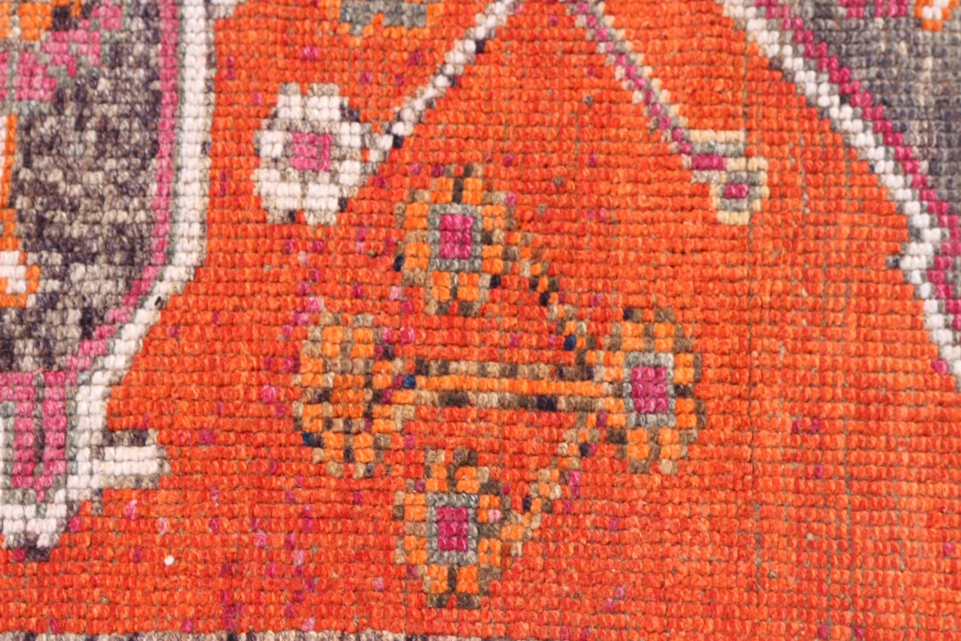 Bohemian Rug, Turkish Rug, Hallway Rugs, Vintage Rug, Orange  3.1x9.4 ft Runner Rug, Floor Rugs, Oriental Rug, Kitchen Rugs