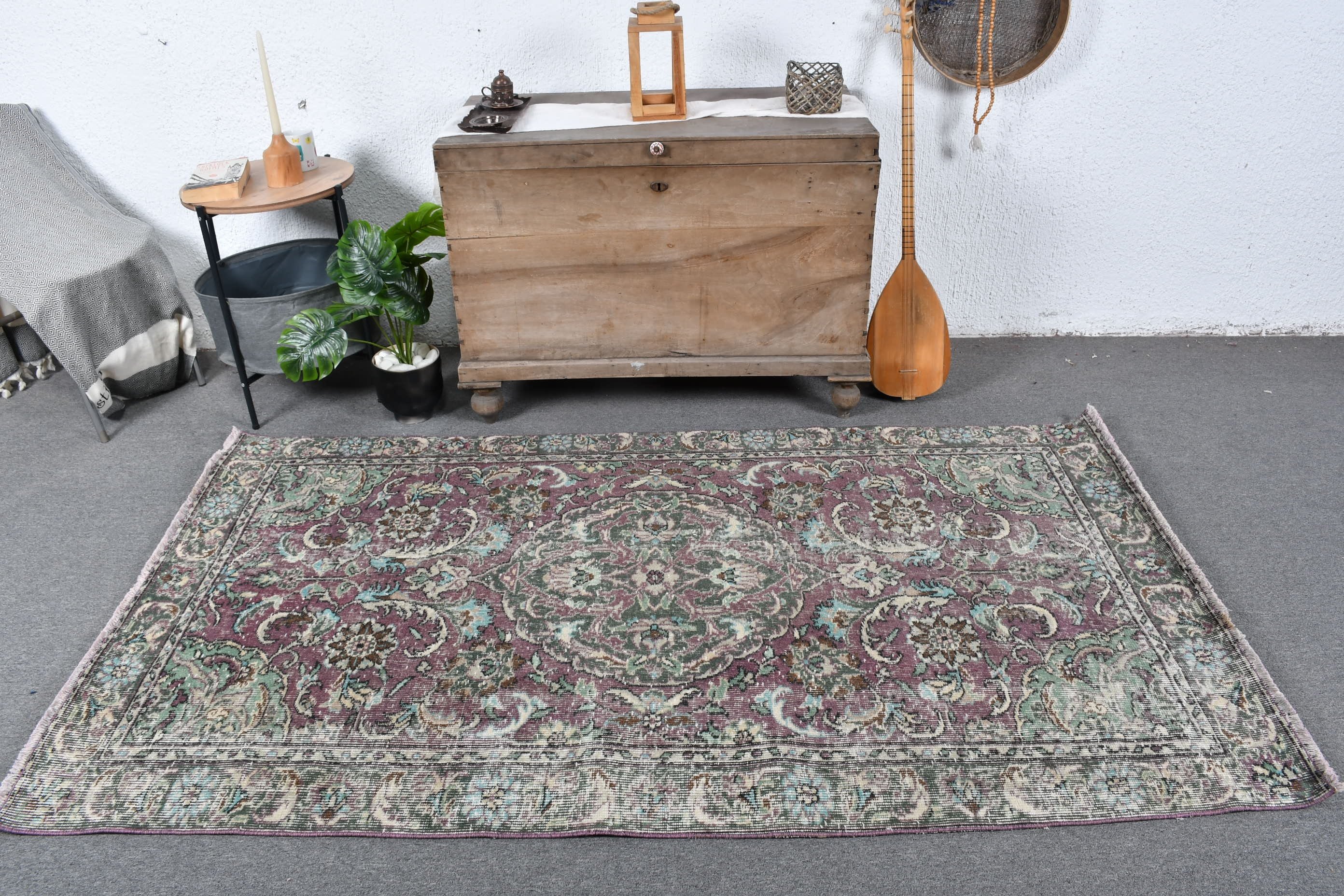 Oushak Rugs, 4.1x7.1 ft Area Rugs, Green Bedroom Rug, Turkish Rug, Indoor Rugs, Ethnic Rugs, Dining Room Rug, Oriental Rugs, Vintage Rug