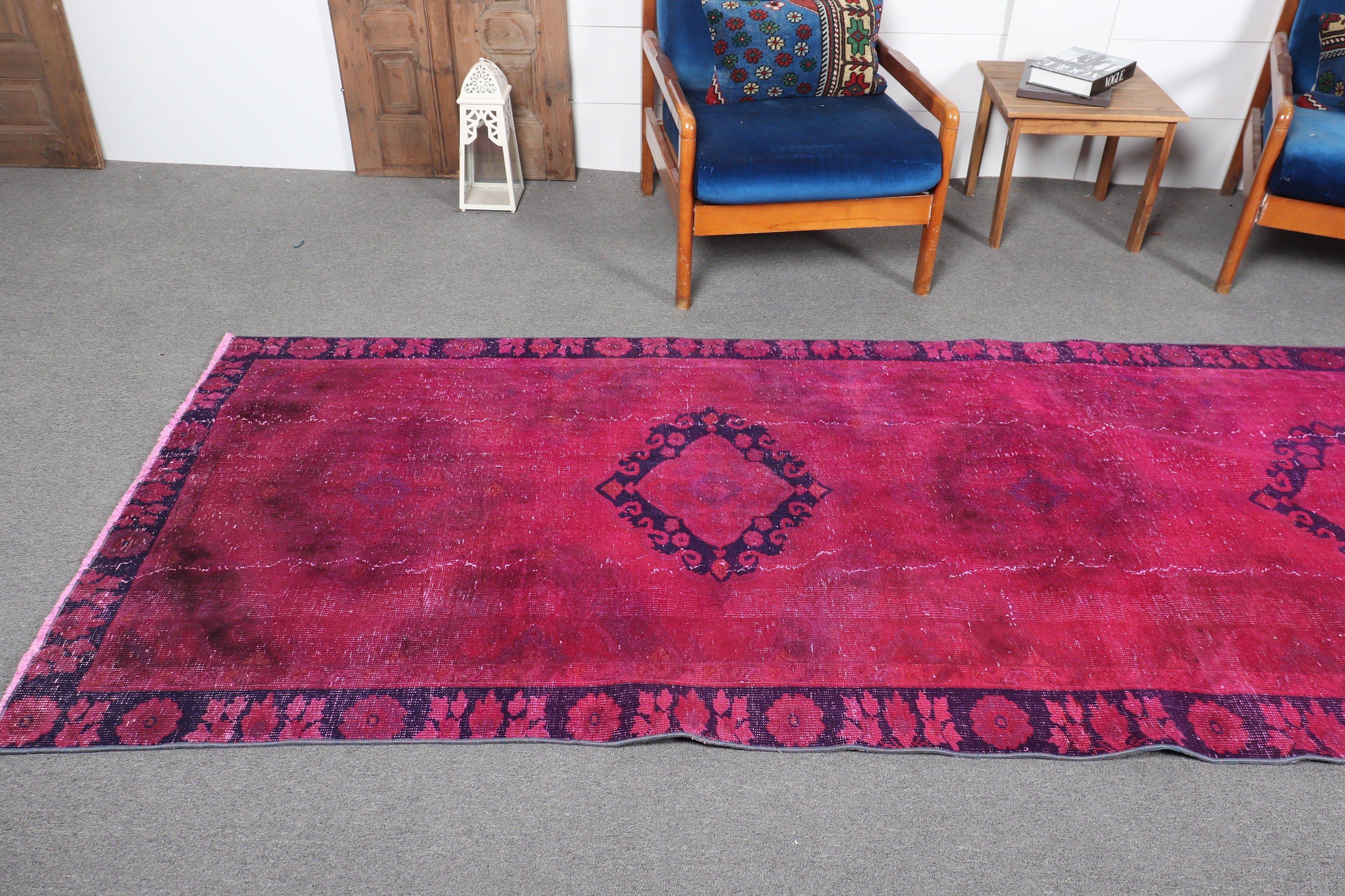 Pink Oushak Rugs, Antique Rug, Corridor Rug, Office Rug, Turkish Rugs, Home Decor Rugs, Vintage Rug, 4x12.2 ft Runner Rug, Hallway Rug