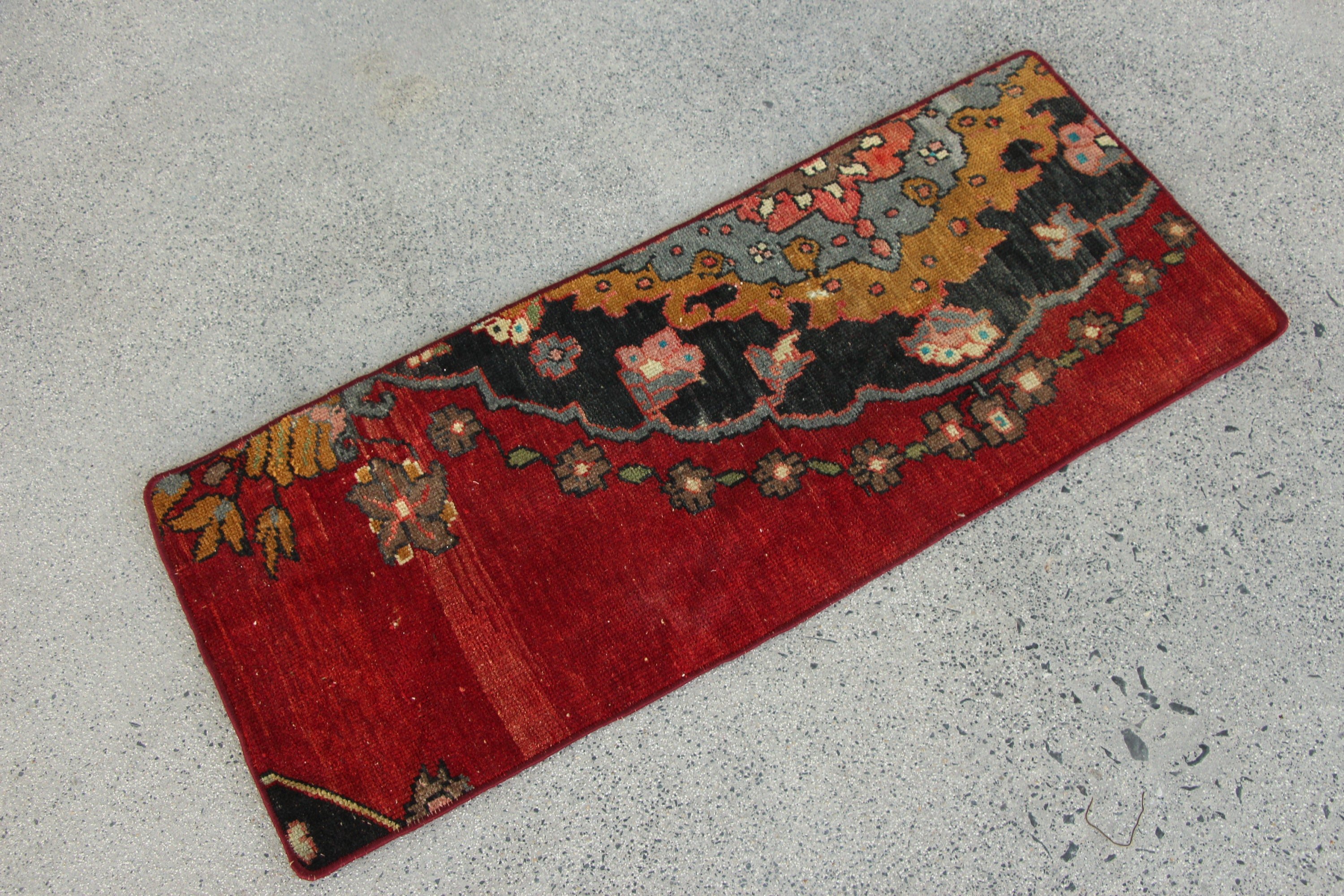 Türk Halısı, Vintage Halılar, Duvara Asılı Halı, Banyo Halısı, Mor 1.4x3.3 ft Küçük Halı, Fas Halıları, Sessiz Halılar, Yün Halı