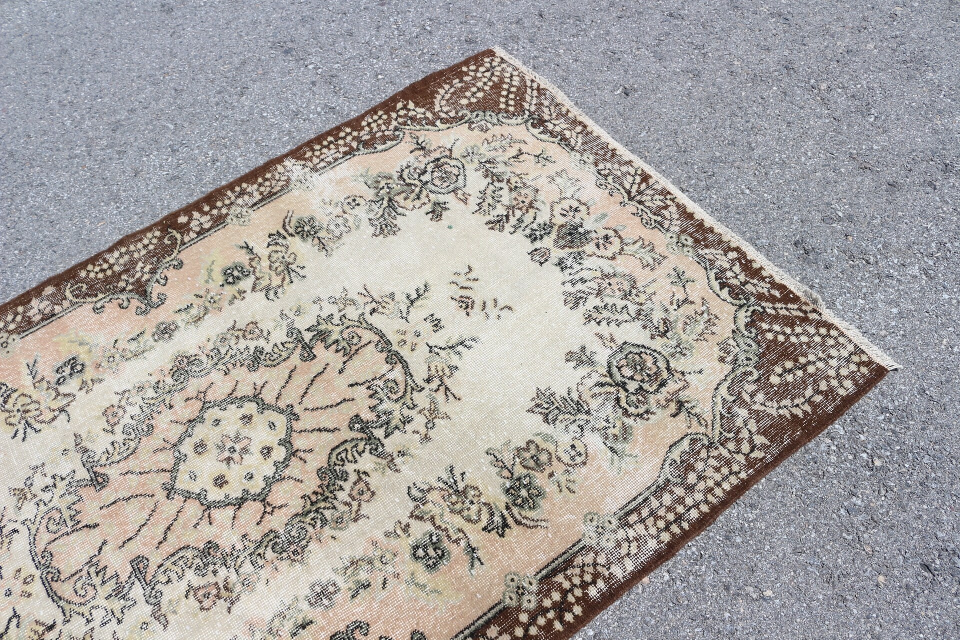 Kitchen Rug, Oriental Rug, Beige Bedroom Rugs, Eclectic Rugs, Vintage Rugs, 4x6.7 ft Area Rug, Nursery Rugs, Turkish Rug, Rugs for Kitchen