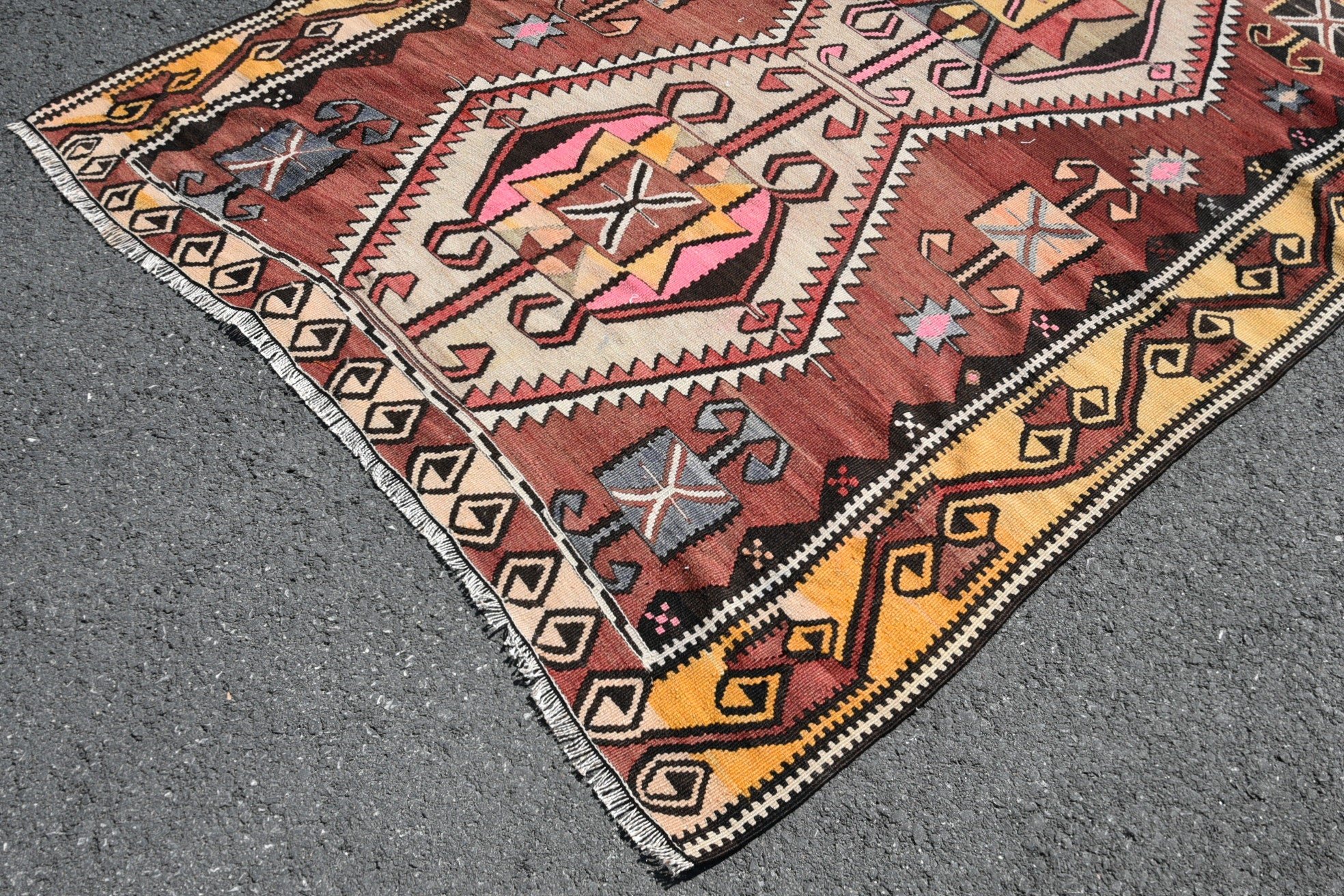 Oryantal Halılar, Vintage Halı, Kilim, 5.2x14.1 ft Yolluk Halıları, Koridor Halısı, Bohem Halısı, Havalı Halılar, Türk Halısı, Koridor Halıları, Kabile Halısı