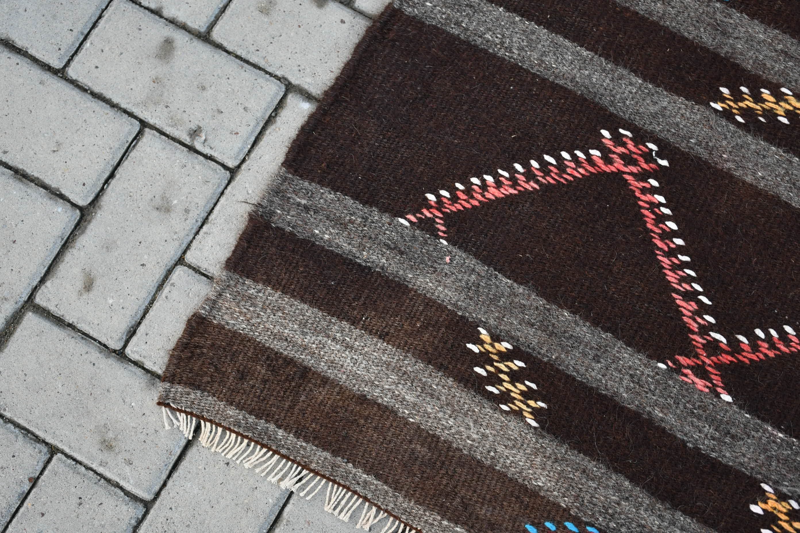 Brown Cool Rugs, Outdoor Rug, 7.2x9.8 ft Oversize Rugs, Saloon Rug, Salon Rug, Vintage Rug, Antique Rug, Kilim, Turkish Rugs, Anatolian Rug