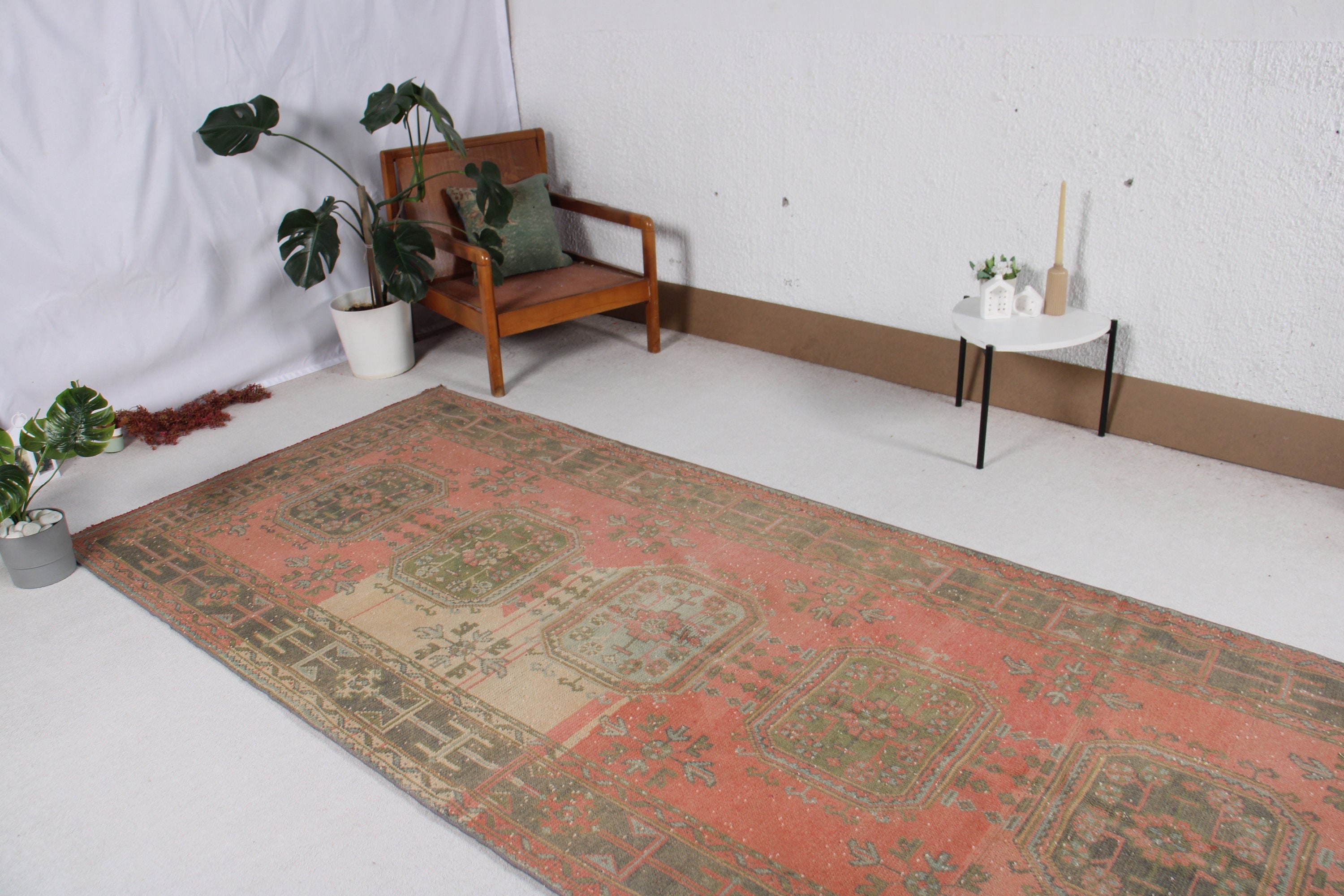 4.5x10.4 ft Büyük Halılar, Büyük Boho Halıları, Vintage Halılar, Estetik Halı, Pembe Havalı Halı, Lüks Halı, Yemek Odası Halıları, Yün Halı, Türk Halısı