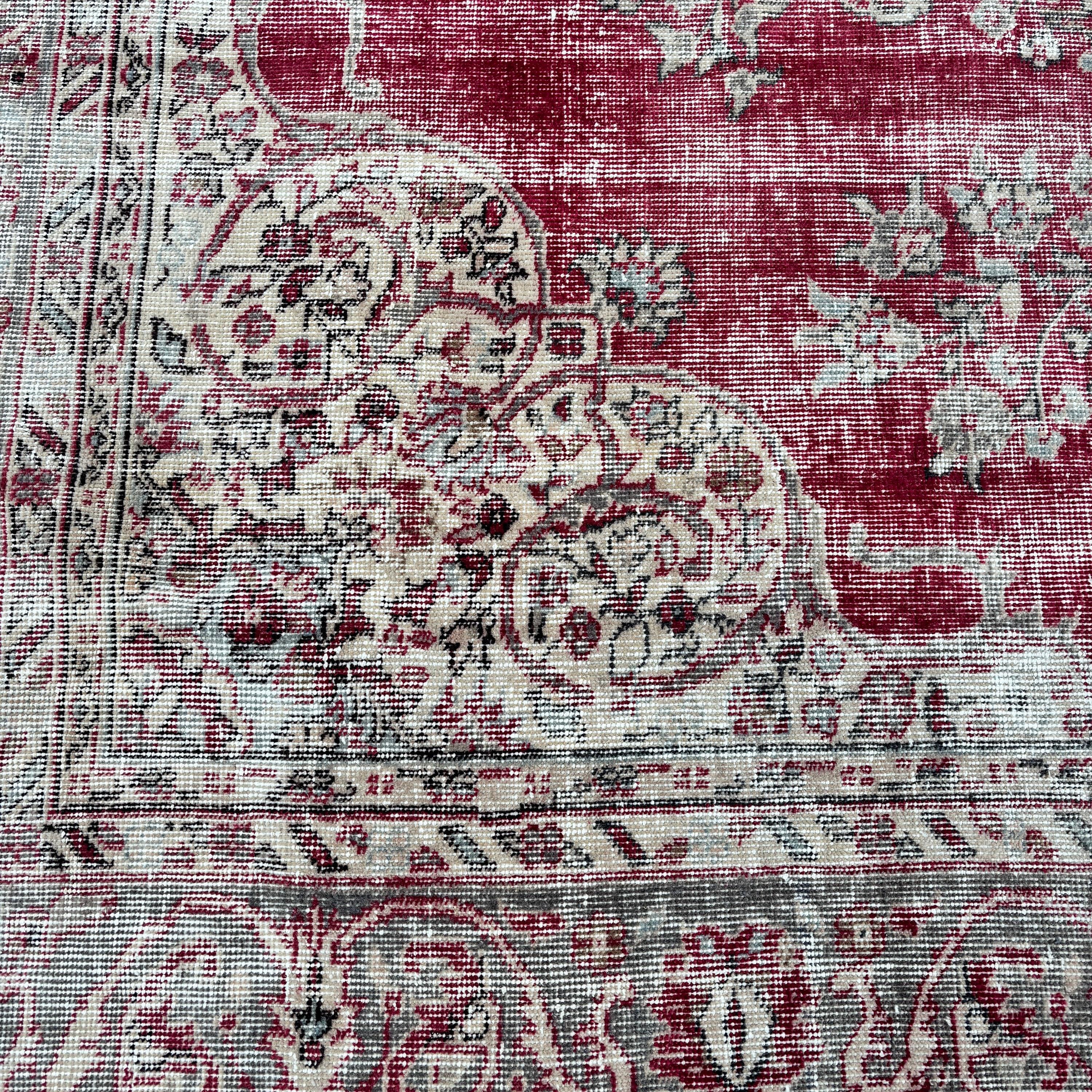 Boho Halılar, Lüks Halılar, Bej Nötr Halı, Türk Halıları, Yer Halıları, Yemek Odası Halısı, Vintage Halılar, Yatak Odası Halıları, 6,4x10,1 ft Büyük Halı