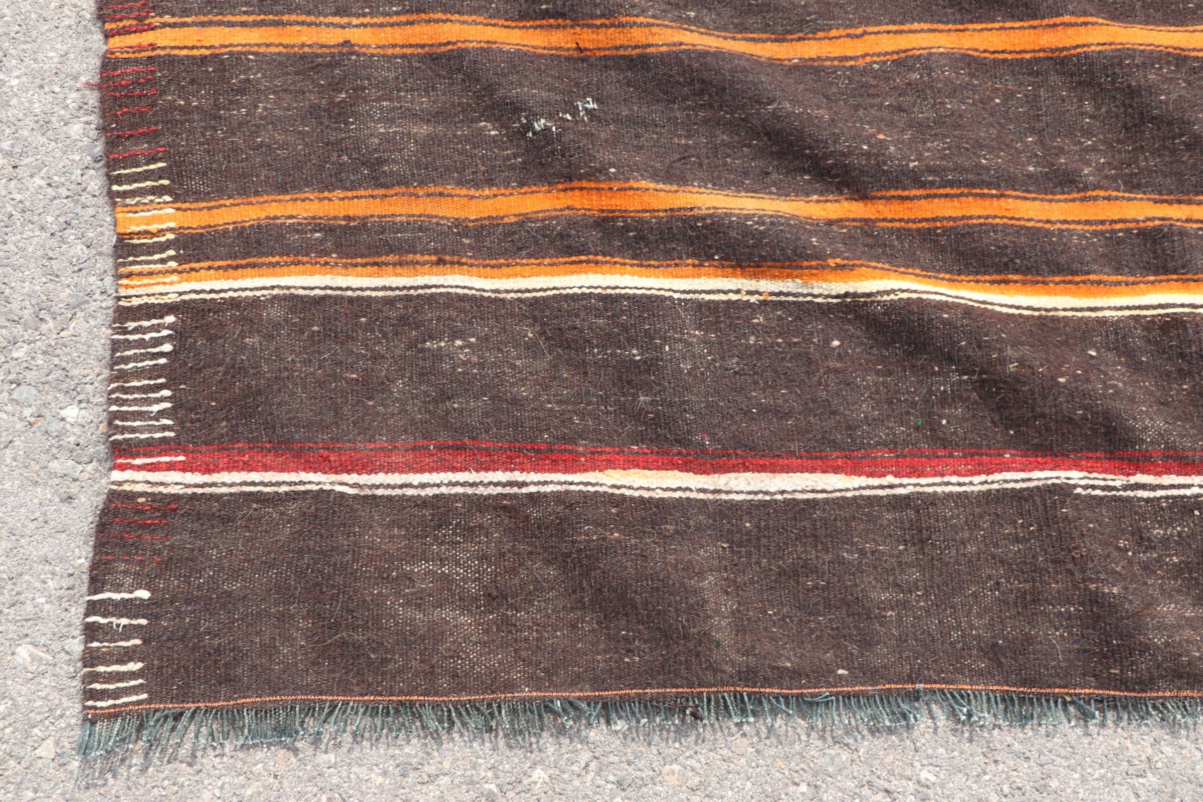 Oturma Odası Halısı, Vintage Halılar, Yer Halıları, Yemek Odası Halısı, Türk Halısı, Fas Halıları, Kahverengi Anadolu Halısı, 5.7x11.6 ft Büyük Halı, Kilim