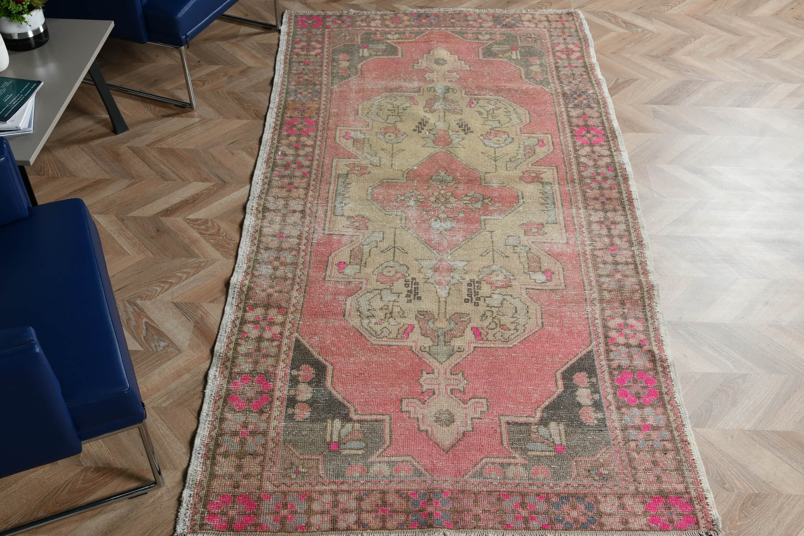 İç Mekan Halıları, Yatak Odası Halıları, Mutfak Halısı, Türk Halısı, Vintage Halı, İç Mekan Halıları, Oryantal Halı, Kahverengi 4,3x8,5 ft Alan Halısı